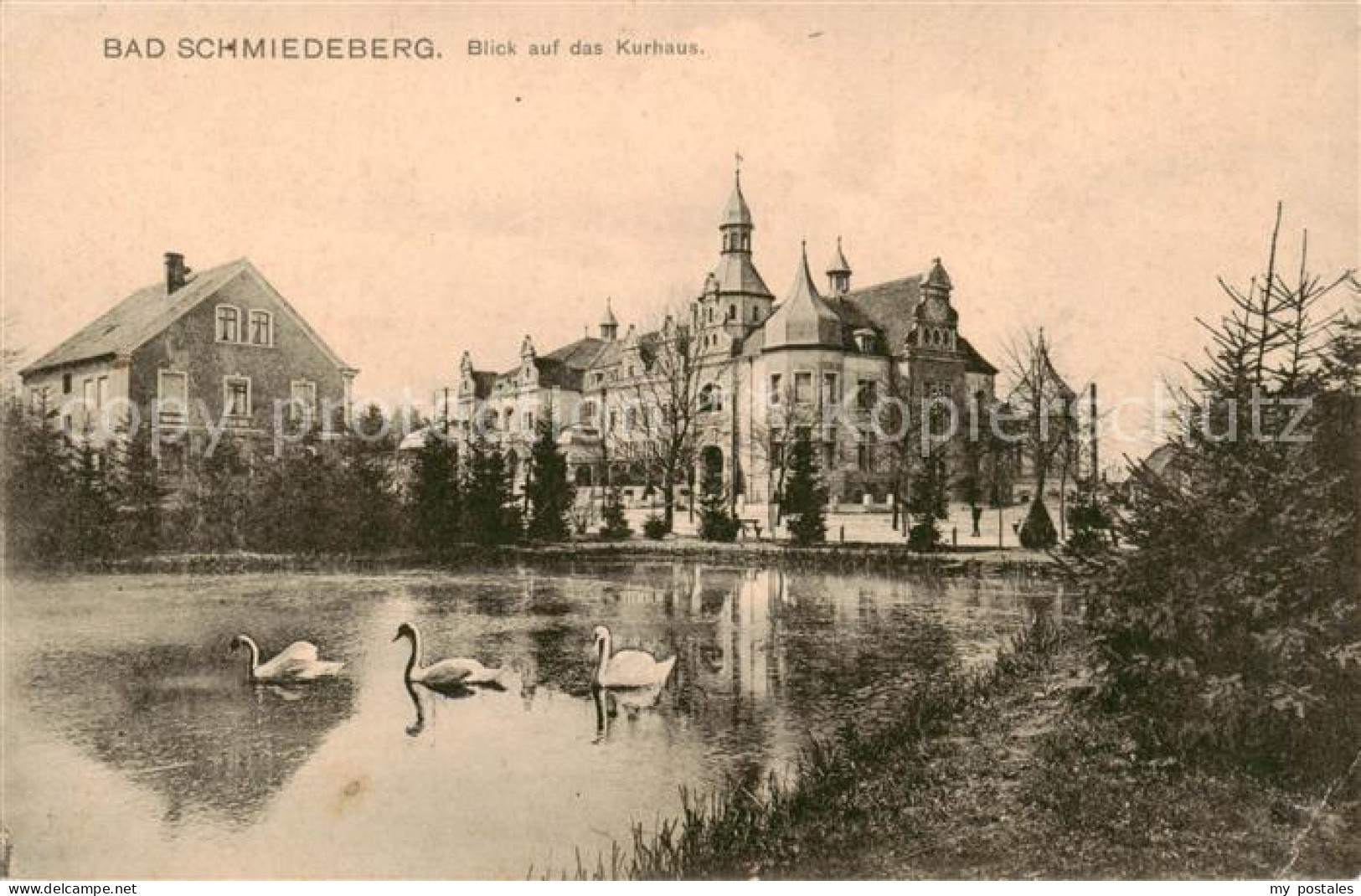 73822353 Bad Schmiedeberg Blick Auf Das Kurhaus Mit Schwanenteich Bad Schmiedebe - Bad Schmiedeberg