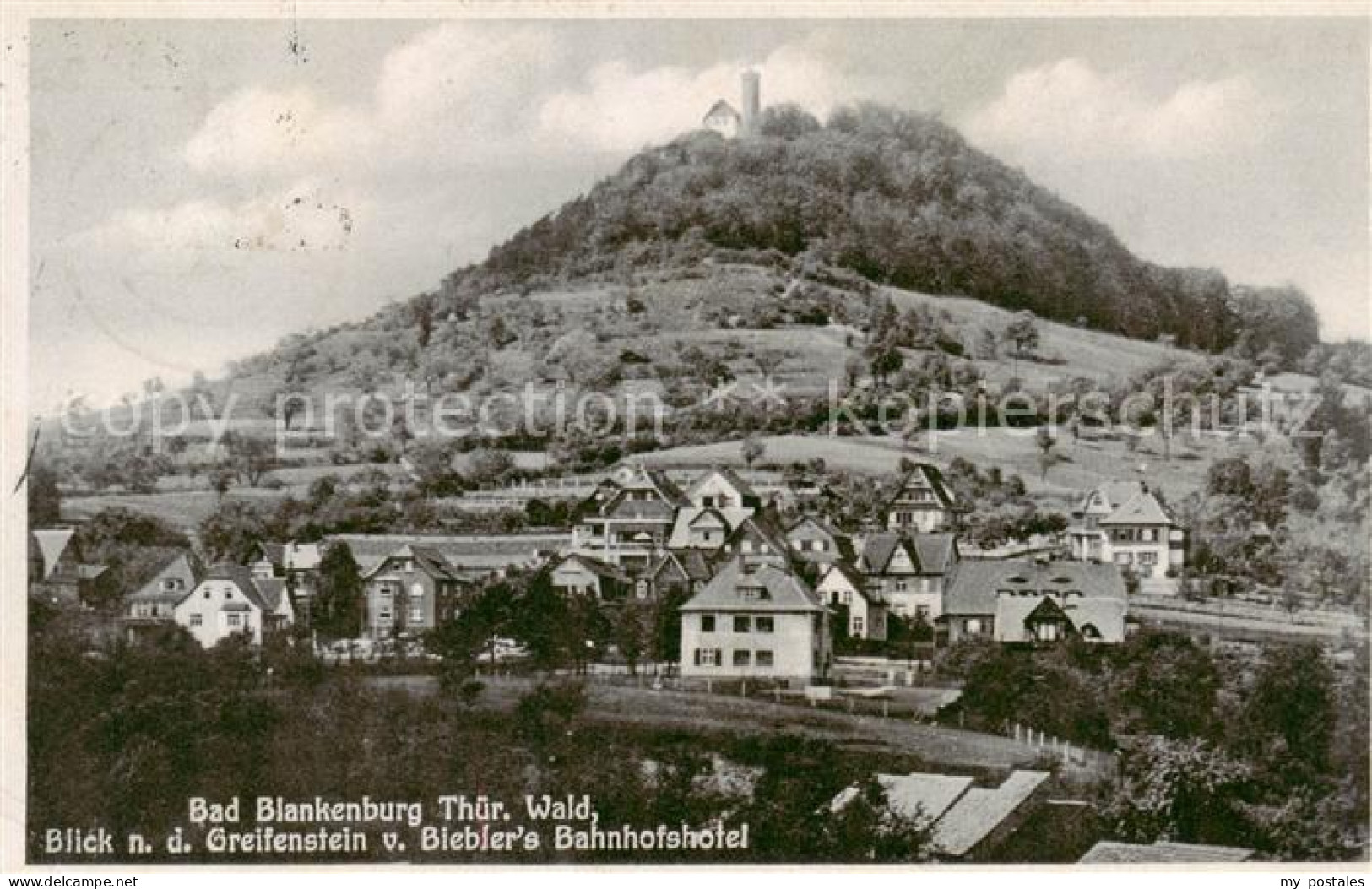 73822340 Bad Blankenburg Burg Greifenstein Blick Von Bieblers Bahnhofshotel Bad  - Bad Blankenburg