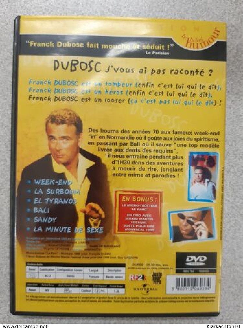 DVD Sketches- Franck Dubosc - J'vous Ai Pas Raconté - Otros & Sin Clasificación