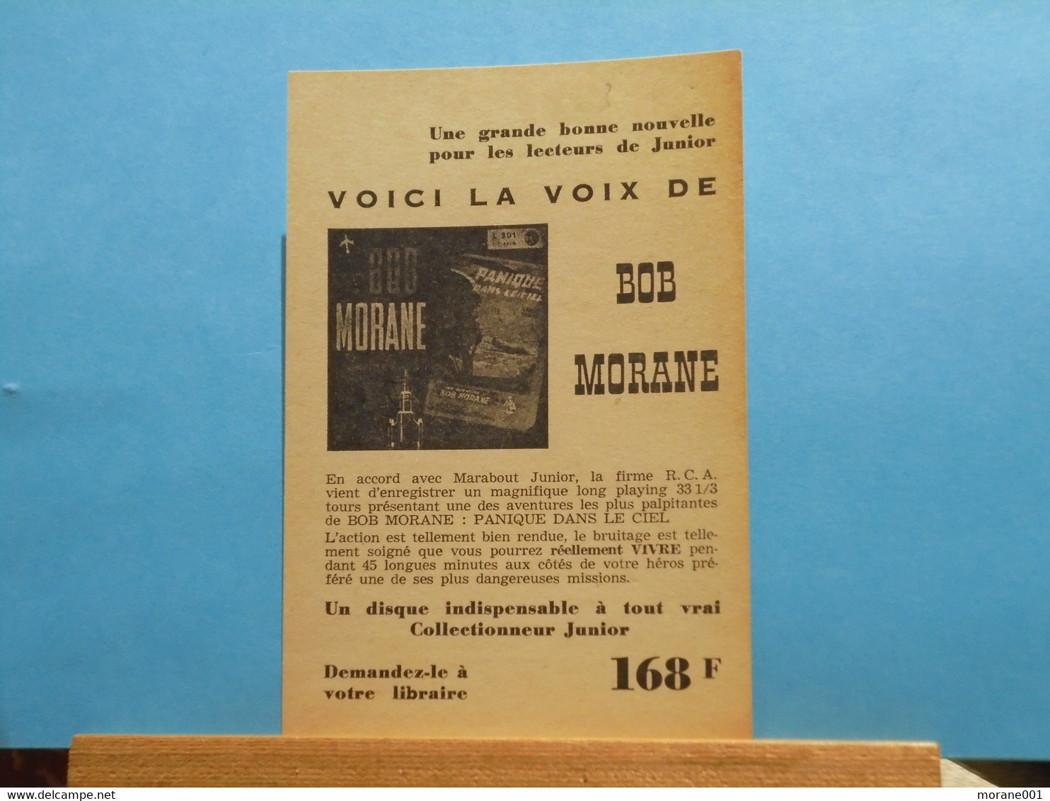 Bob Morane Encart Voici La Voix De  Bob Morane Marabout Junior H.Vernes - Marabout Junior