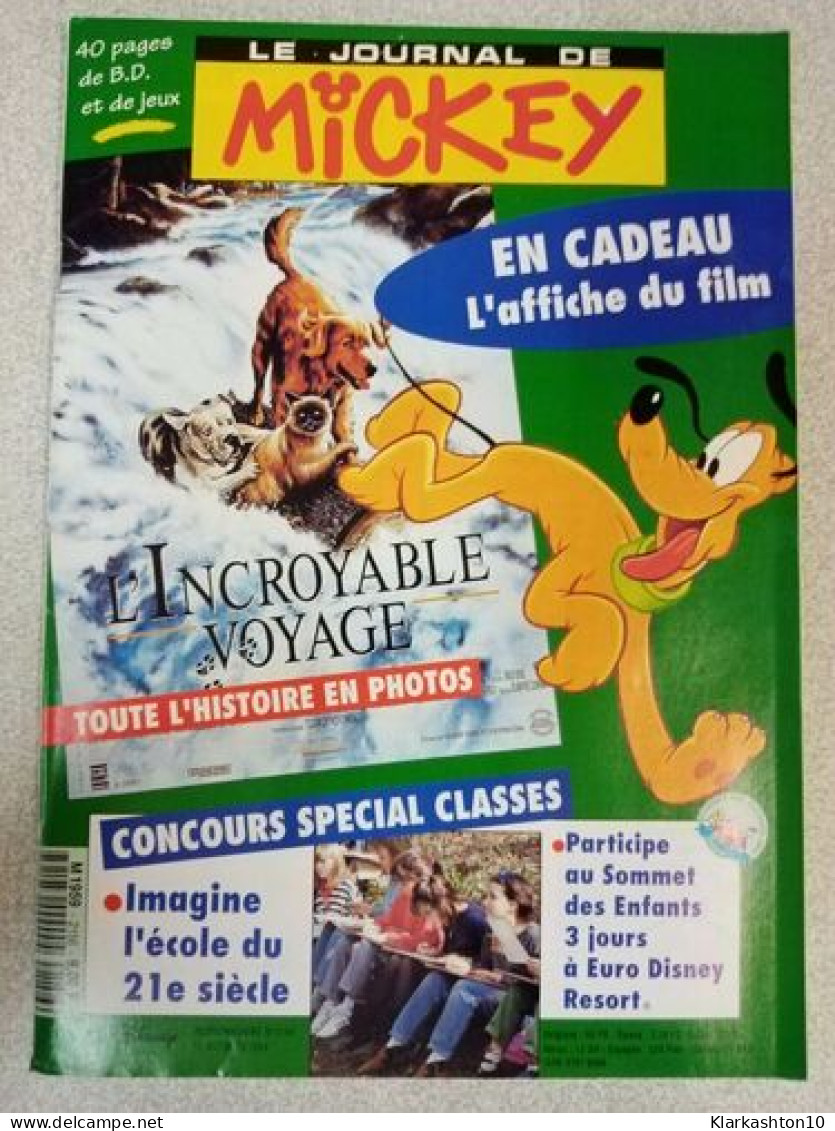 Le Journal De Mickey Nº2156 / Octobre 1993 - Sin Clasificación