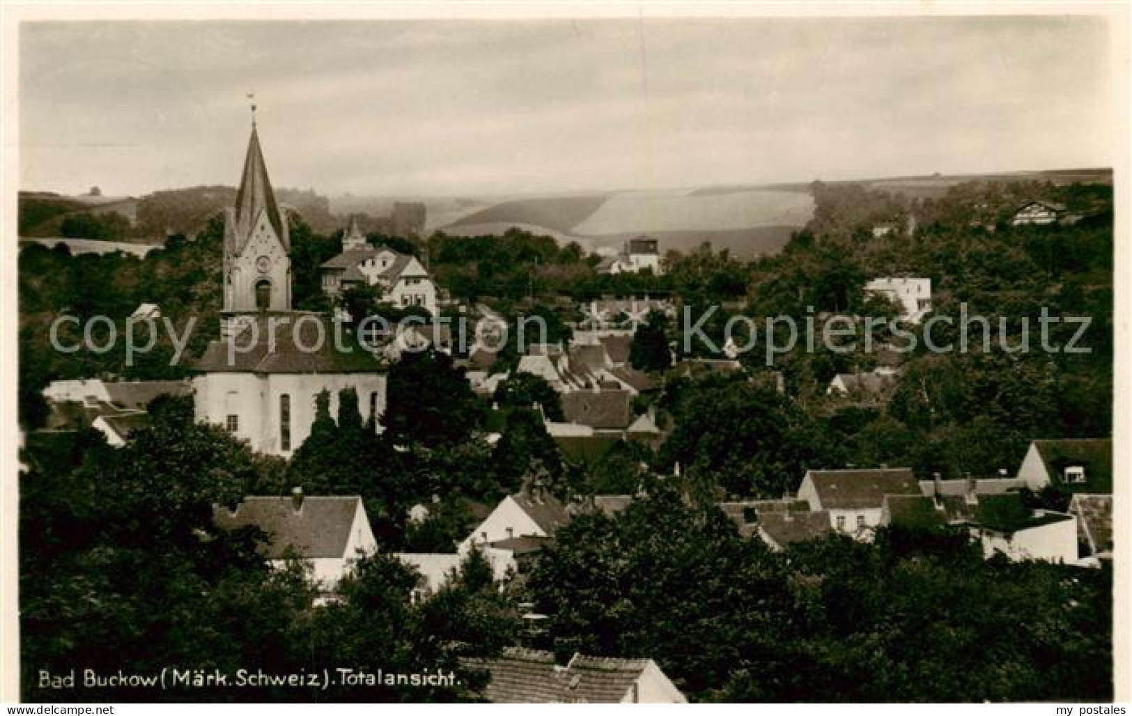 73822190 Bad Buckow Maerkische Schweiz Panorama Mit Kirche Bad Buckow - Sonstige & Ohne Zuordnung