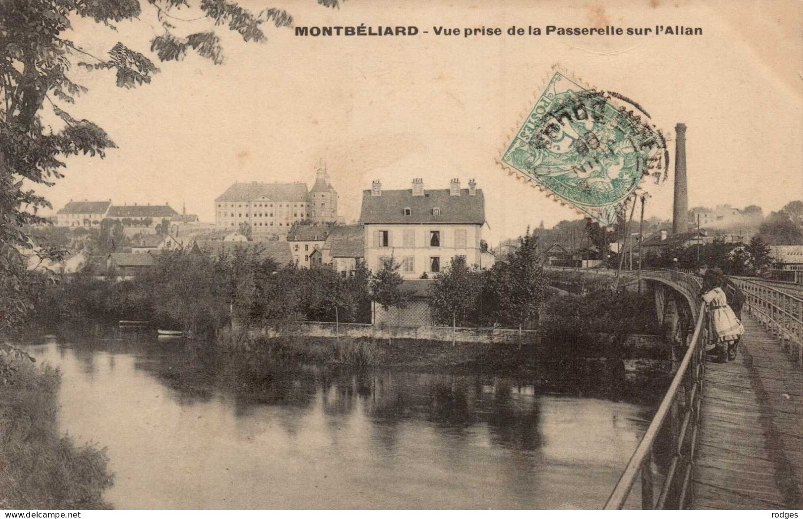 25 , Cpa MONTBELIARD , Vue Prise De La Passerelle Sur L'Allan (14542.V24) - Montbéliard