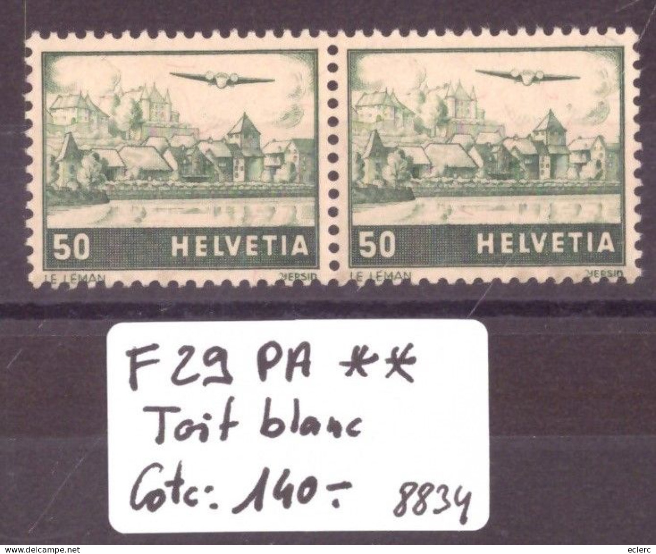 POSTE AERIENNE No F 29 PA ** ( NEUF SANS CHARNIERE ) TOIT BLANC  - COTE: 140.- - Unused Stamps