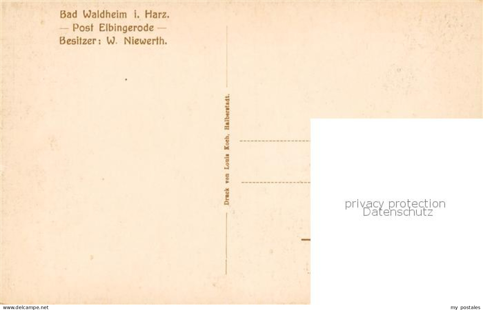 73822141 Bad Waldheim Harz Logierhaus Nr 1  - Autres & Non Classés