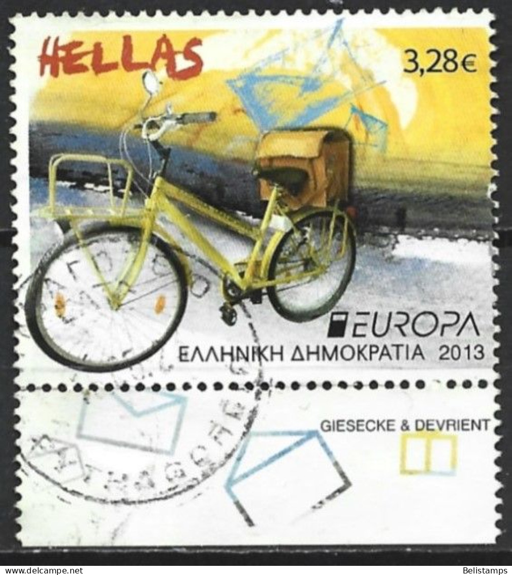 Greece 2013. Scott #2572b (U) Europa, Postal Bicycle - Usados