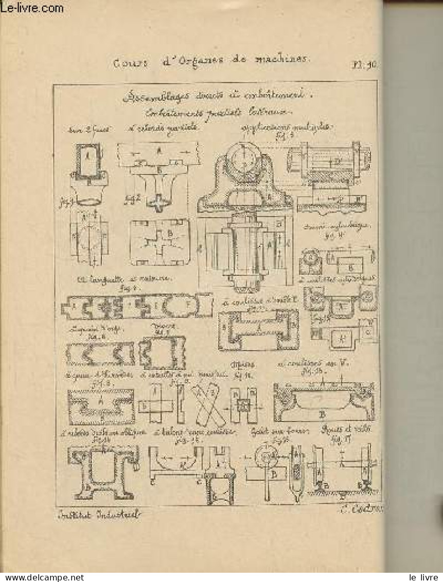 Constructions Mécaniques - Album Des Organes Constituant Les Machines - 5me édition. - C.Codron - 1900 - Do-it-yourself / Technical