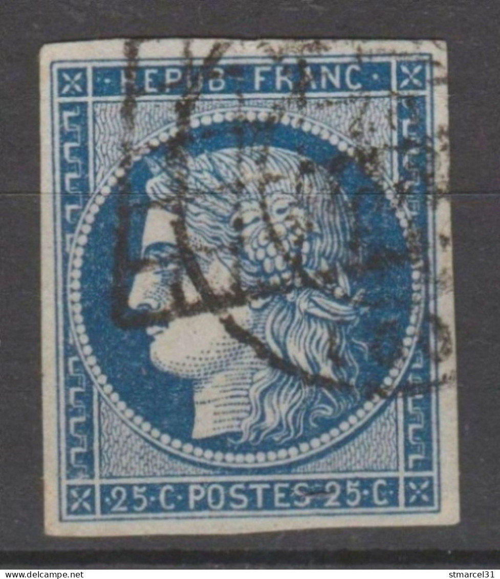 GRANDE RARETE Même En Double Obli, CACHET à DATE Type 15 Sur N°3 TBE 600€ - 1849-1850 Cérès