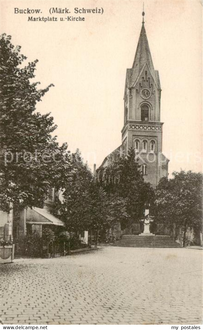 73822088 Buckow Maerkische Schweiz Marktplatz Und Kirche Buckow Maerkische Schwe - Altri & Non Classificati