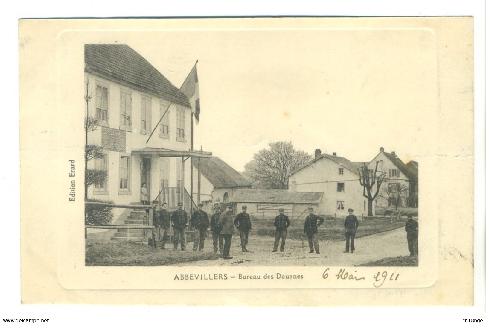 CPA 25 Doubs - ABBEVILLERS - Bureau Des Douanes - Animation, Douaniers - En 1911 - Montbéliard