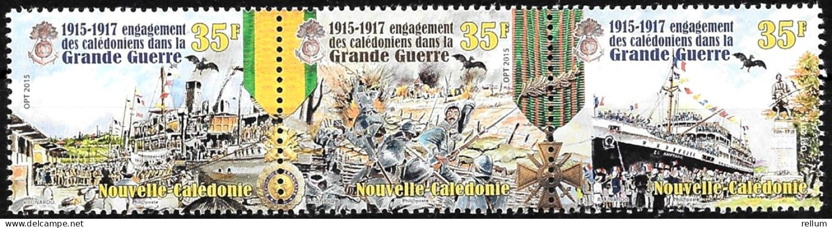 Nouvelle Calédonie 2015 - Yvert Et Tellier Nr. 1241/1243 Se Tenant - Michel Nr. 1667/1669 Zusammenhängend ** - Unused Stamps