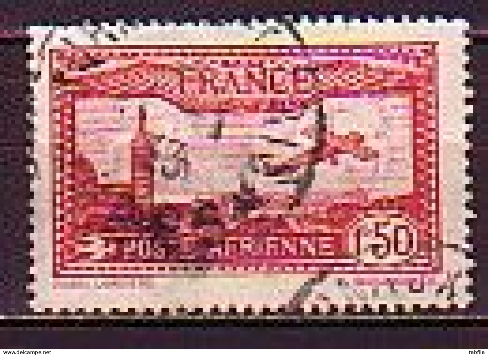 FRANCE - 1930 - Avion Survolant Marseille - 1.50Fr (O) Yv PA 5 - Aerei