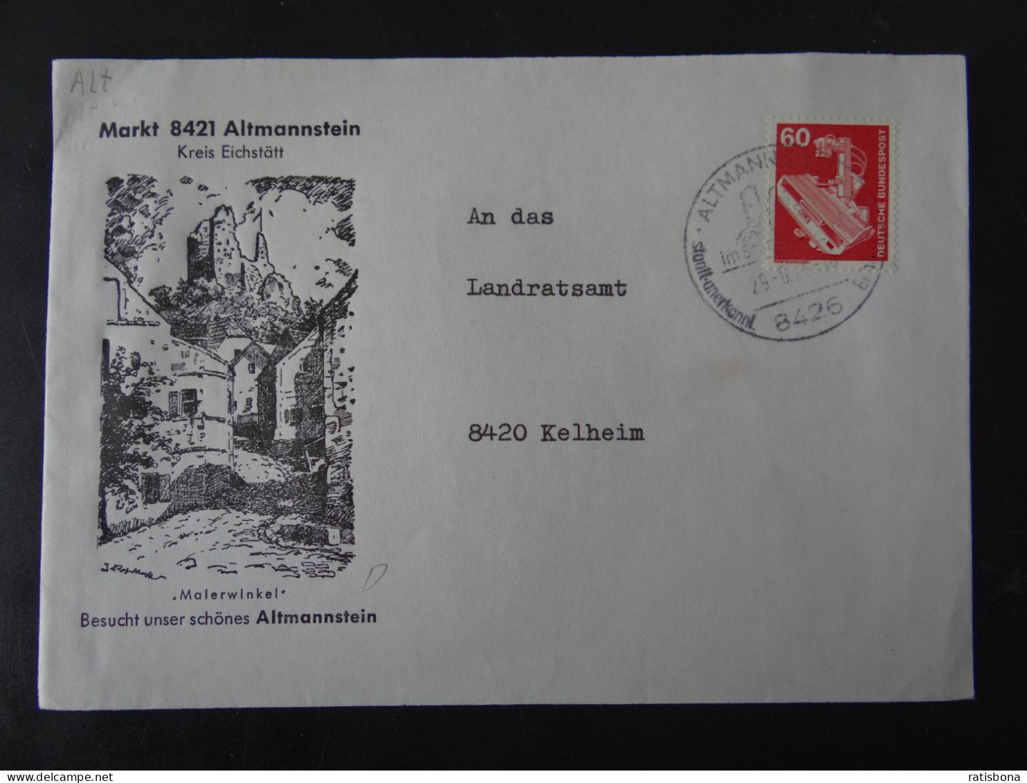 8426 Altmannstein - Staatl Anerkannter Erholungsort - Sonderstempel Rund 198? - Franking Machines (EMA)