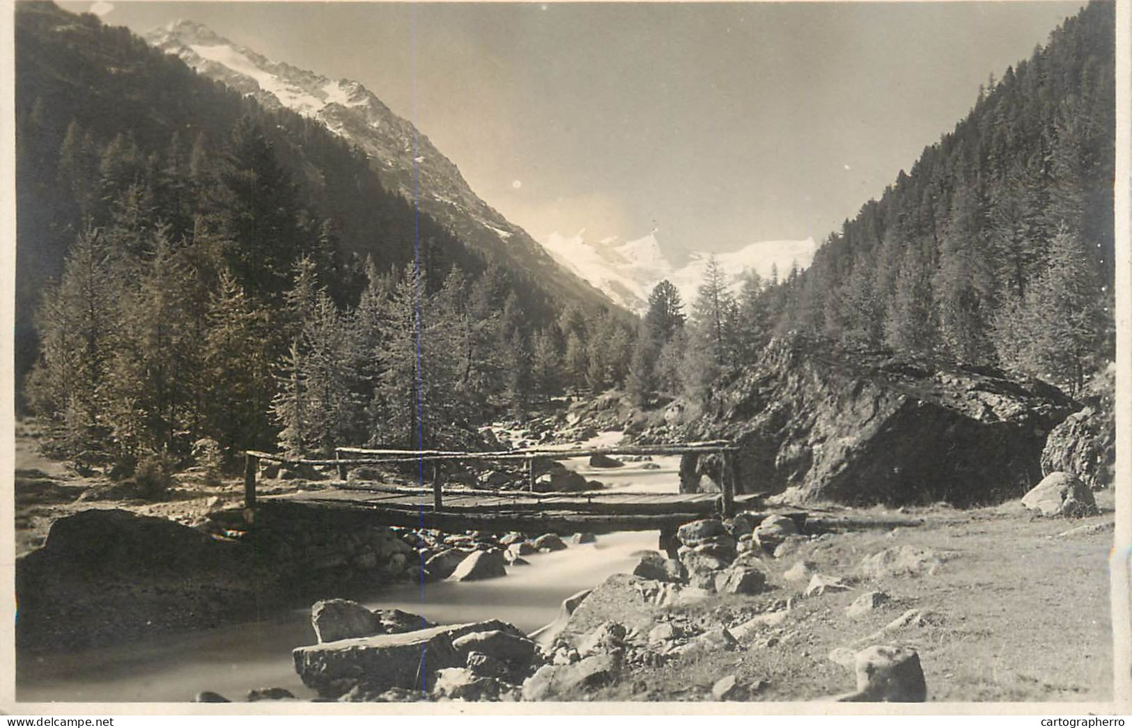 Postcard Switzerland Nature Park Creek Bridge Mountain - Autres & Non Classés