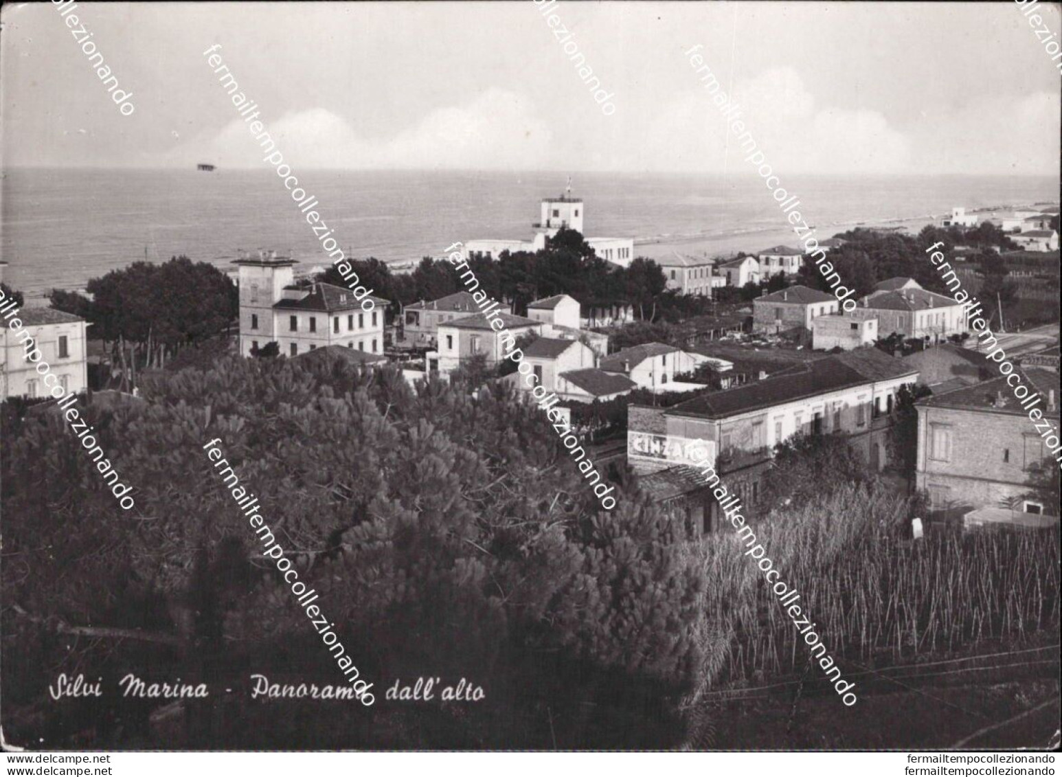 Aq607 Cartolina Silvi Marina Panorama Dall'alto Provincia Di Teramo Abruzzo - Teramo