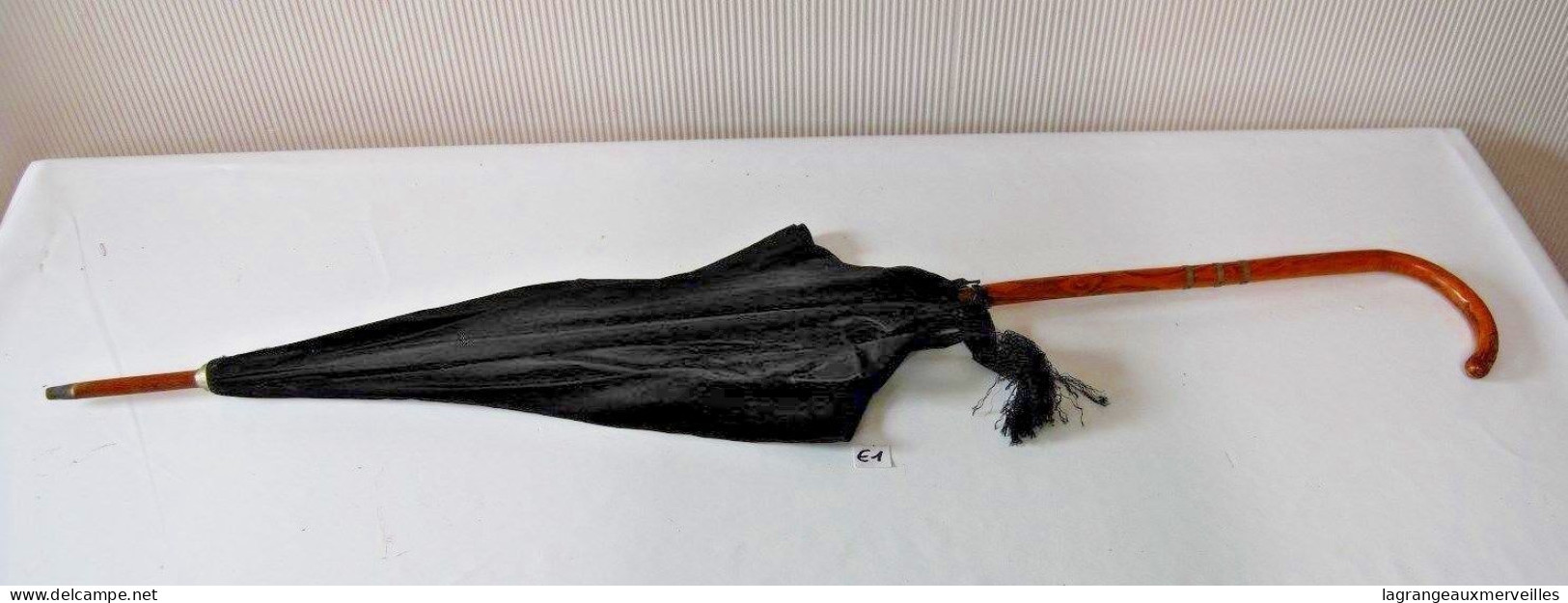 E1 Ancienne Ombrelle - Parapluie - Rare - 50' - Vintage - Regenschirme