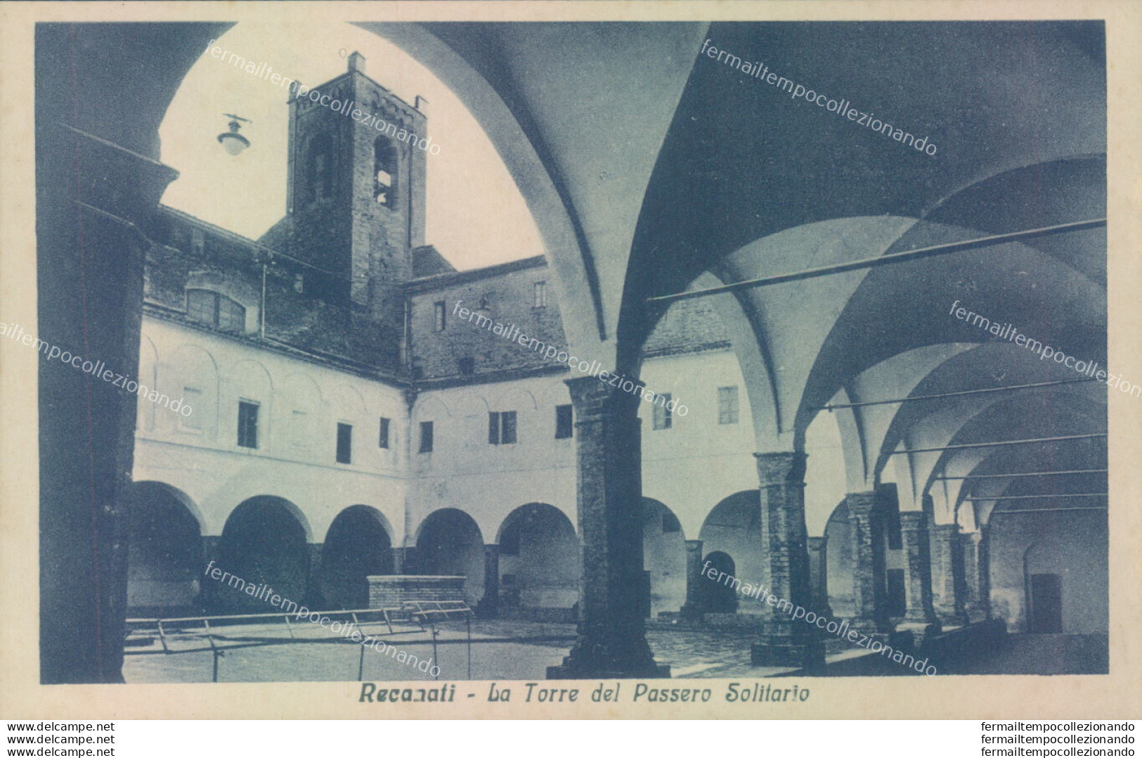 Ad67 Cartolina Recanati La Torre Del Passero Solitario Provincia Di Macerata - Macerata
