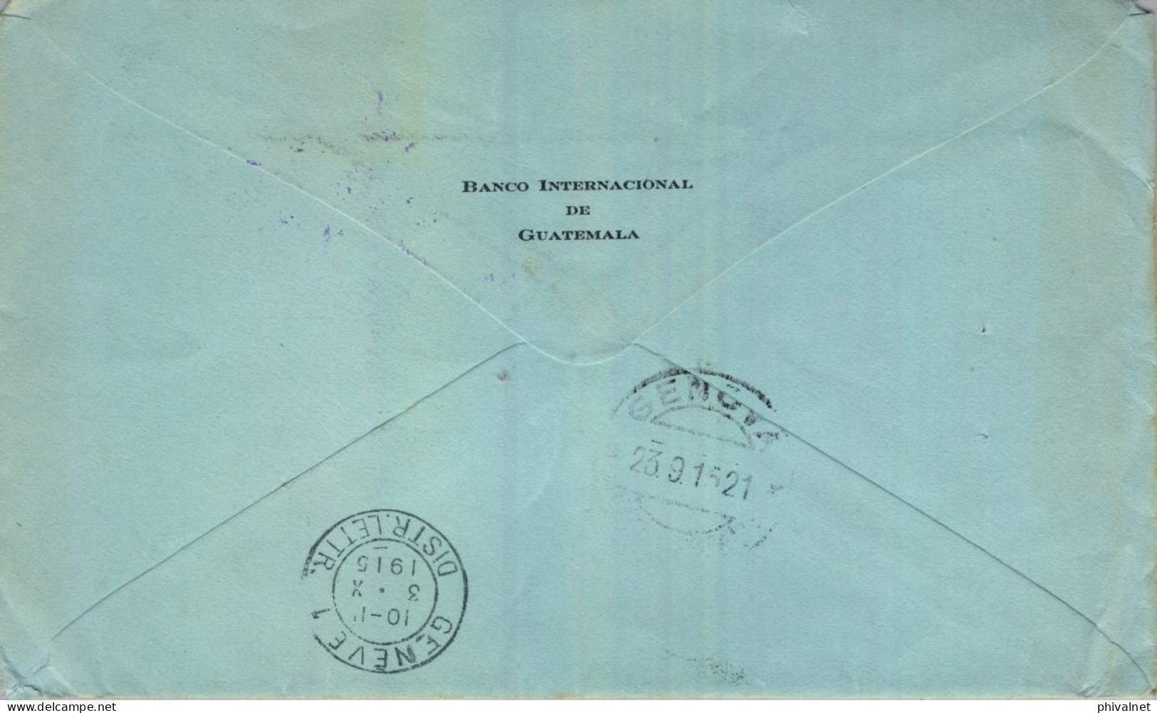 1905 BANCO INTERNACIONAL DE GUATEMALA , VIA PUERTO BARRIOS , BOLOGNA POSTA ESTERA , LLEGADA GINEBRA , GÉNOVA - Guatemala