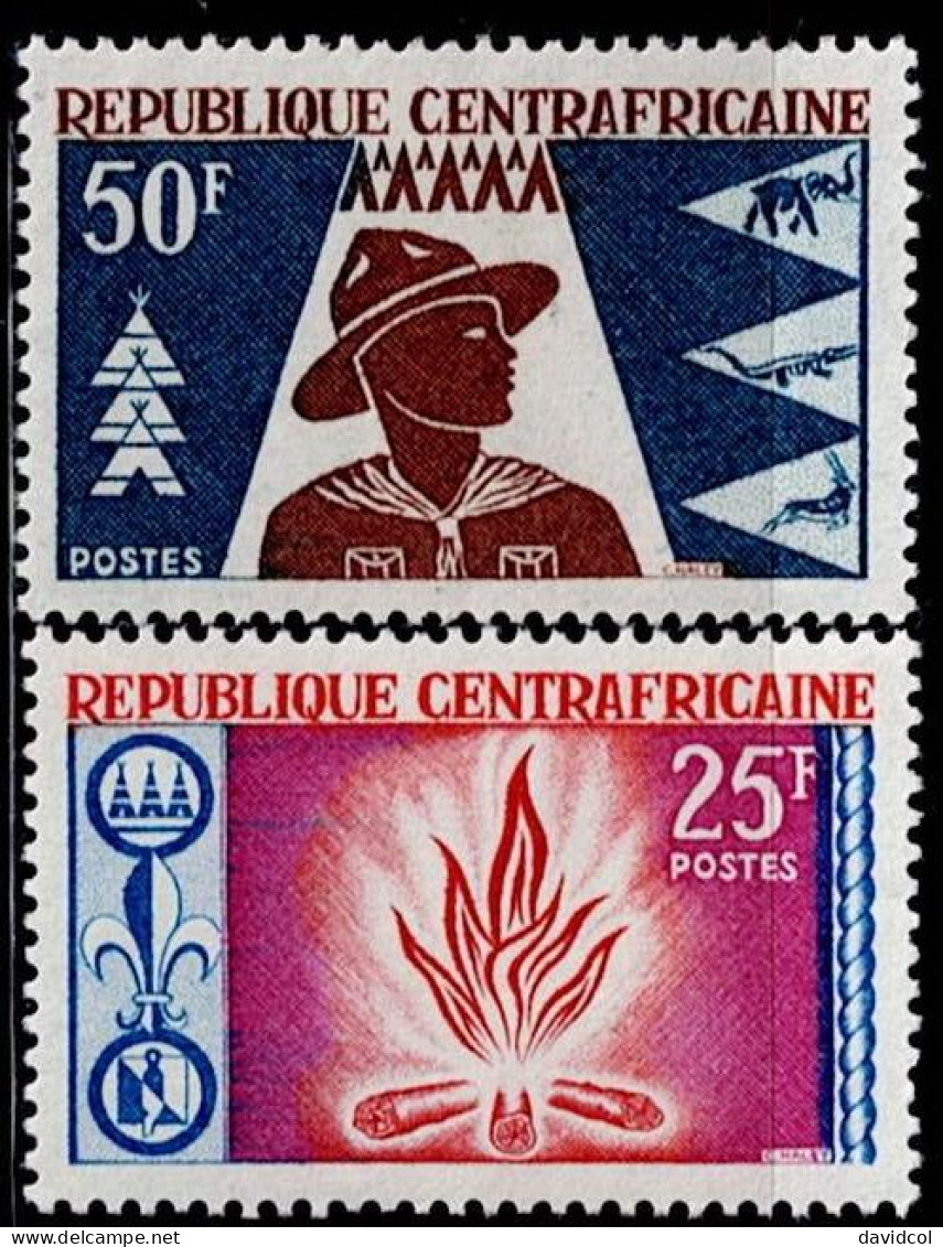 CEA-01- CENTRAL AFRICA REP - 1965 - MNH -SCOUTS- HONOR TO THE BOY SCOUTS - Zentralafrik. Republik