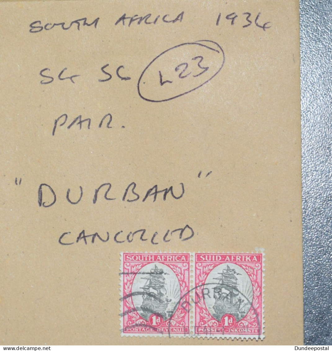 SOUTH AFRICA  STAMPS Drommedaris Ship 1d  1934  L23  ~~L@@K~~ - Usados