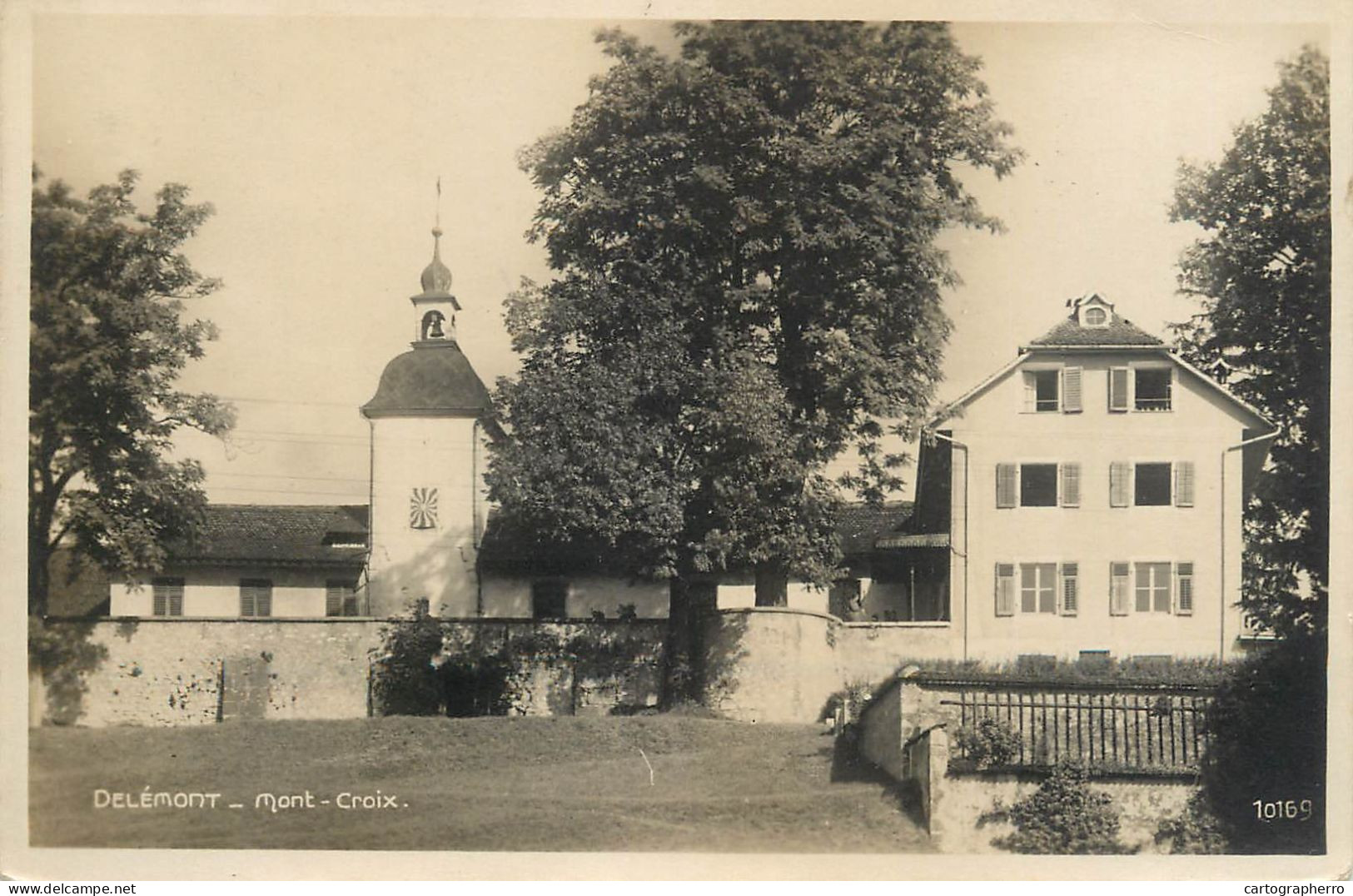 Postcard Switzerland Delemont Mont Croix - Autres & Non Classés