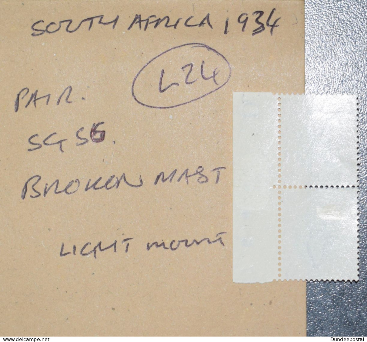 SOUTH AFRICA    STAMPS Drommedaris Ship 1d  1934  L24  ~~L@@K~~ - Unused Stamps