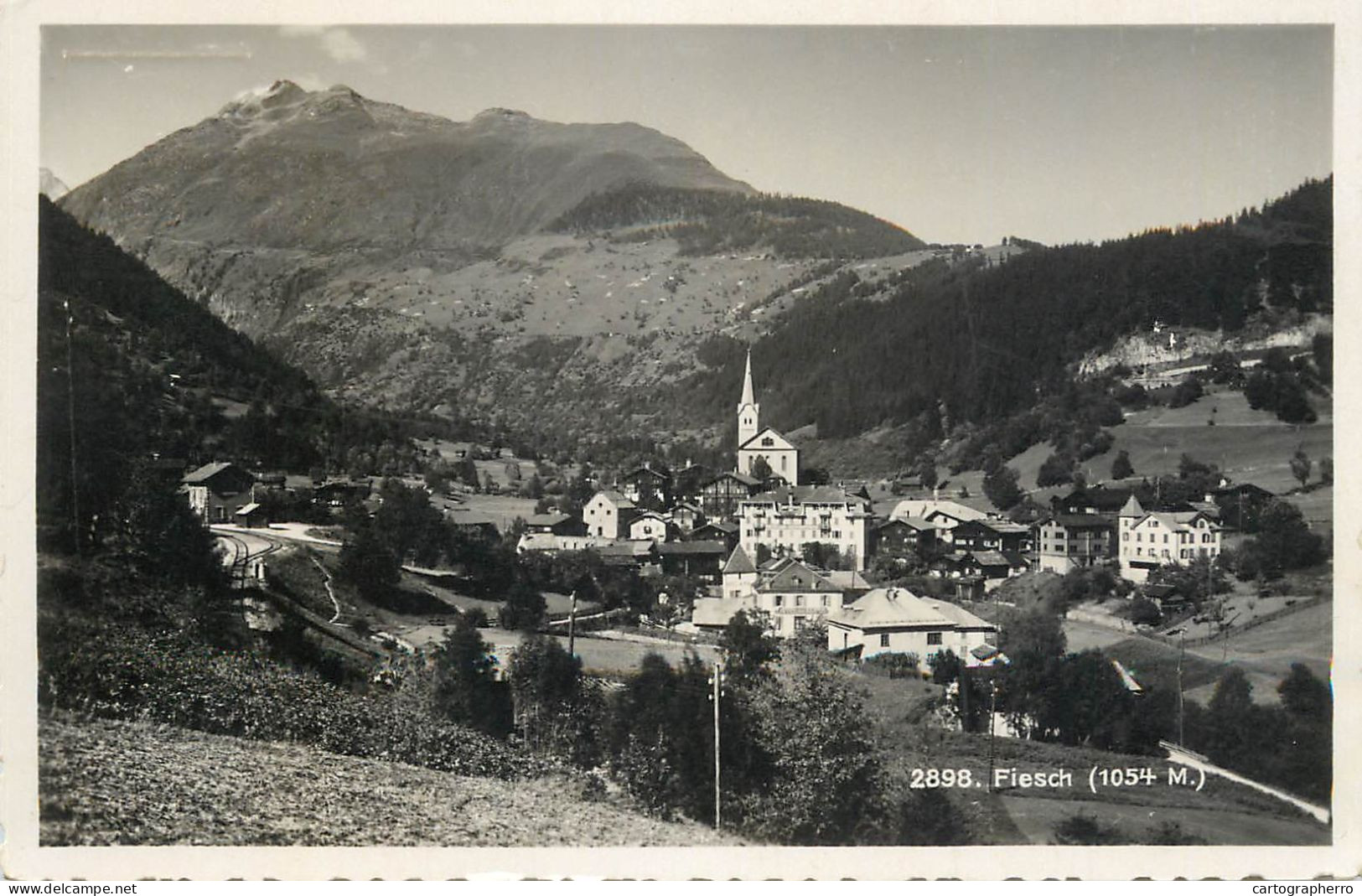 Postcard Switzerland Fiesch Village - Sonstige & Ohne Zuordnung