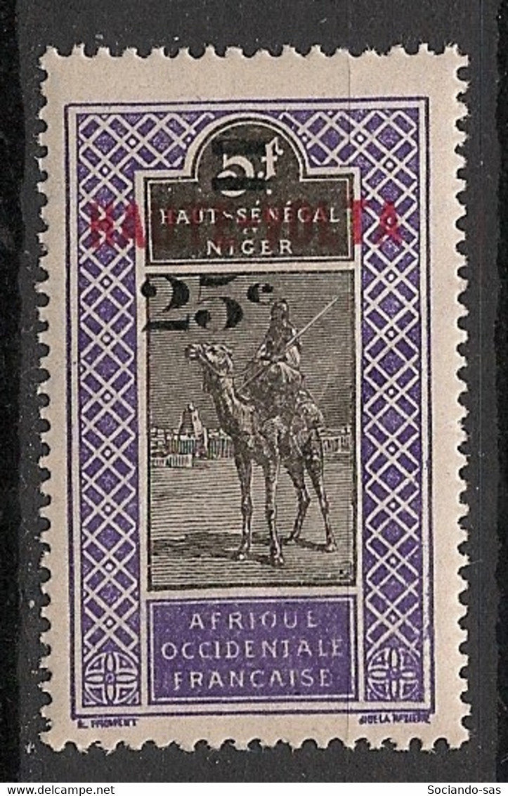 HAUTE-VOLTA - 1924 - N°YT. 34 - Targui 25c Sur 5f - Neuf Luxe ** / MNH / Postfrisch - Neufs