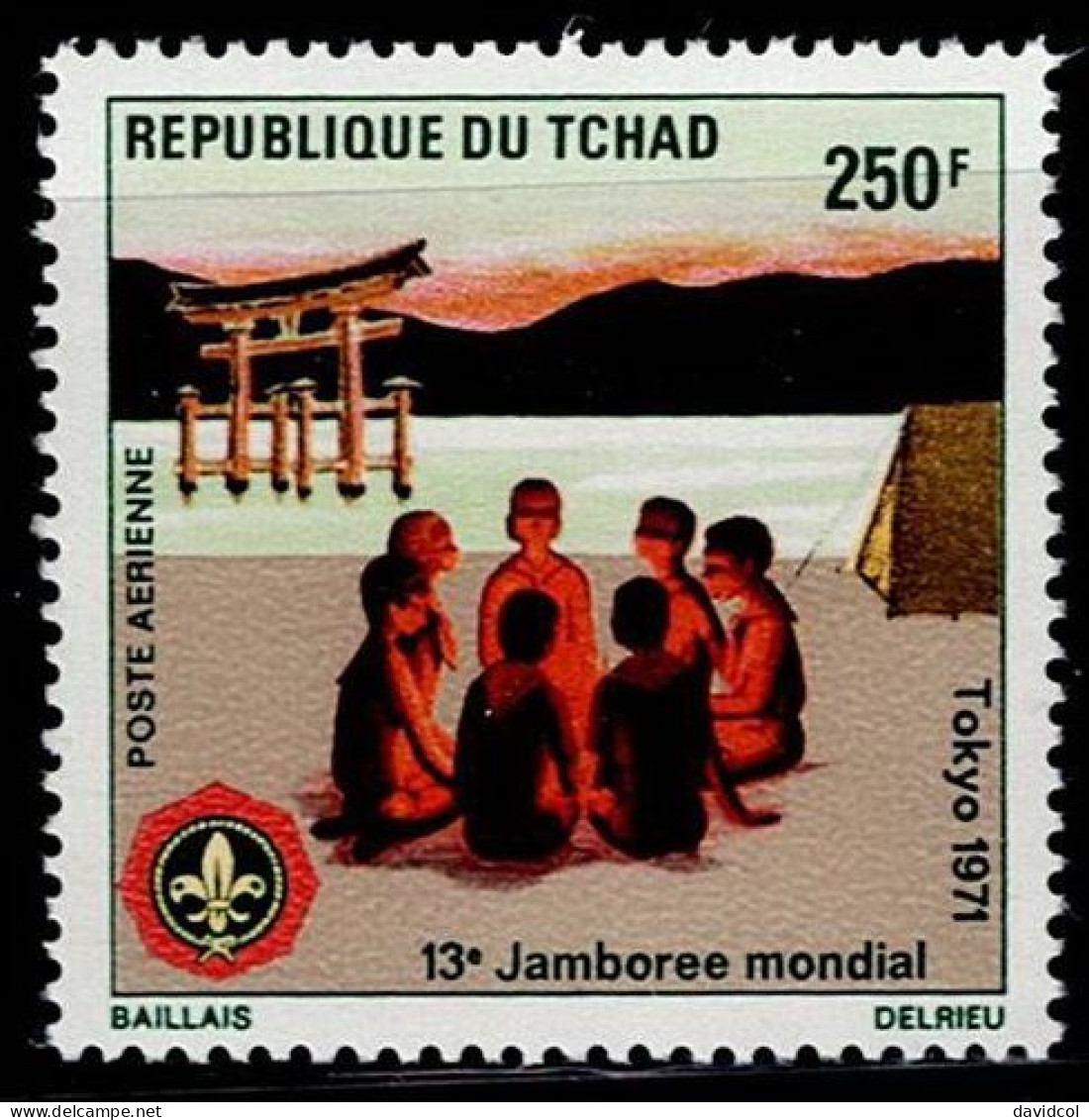 CHA-02- CHAD - 1971 - MNH -SCOUTS- 13TH BOY SCOUT WORLD JAMBOREE, JAPAN - Tschad (1960-...)