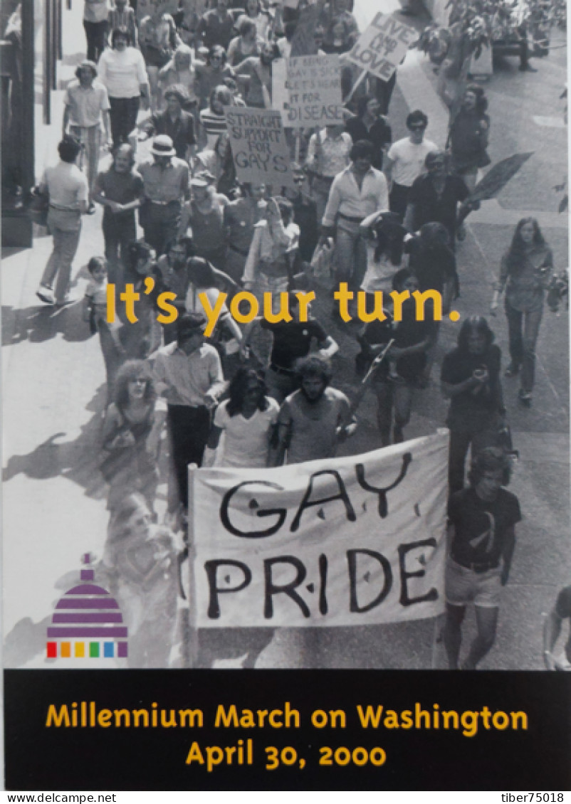 Carte Postale - Gay Pride (it's Your Turn) Millennium March On Washington (2000) - Advertising