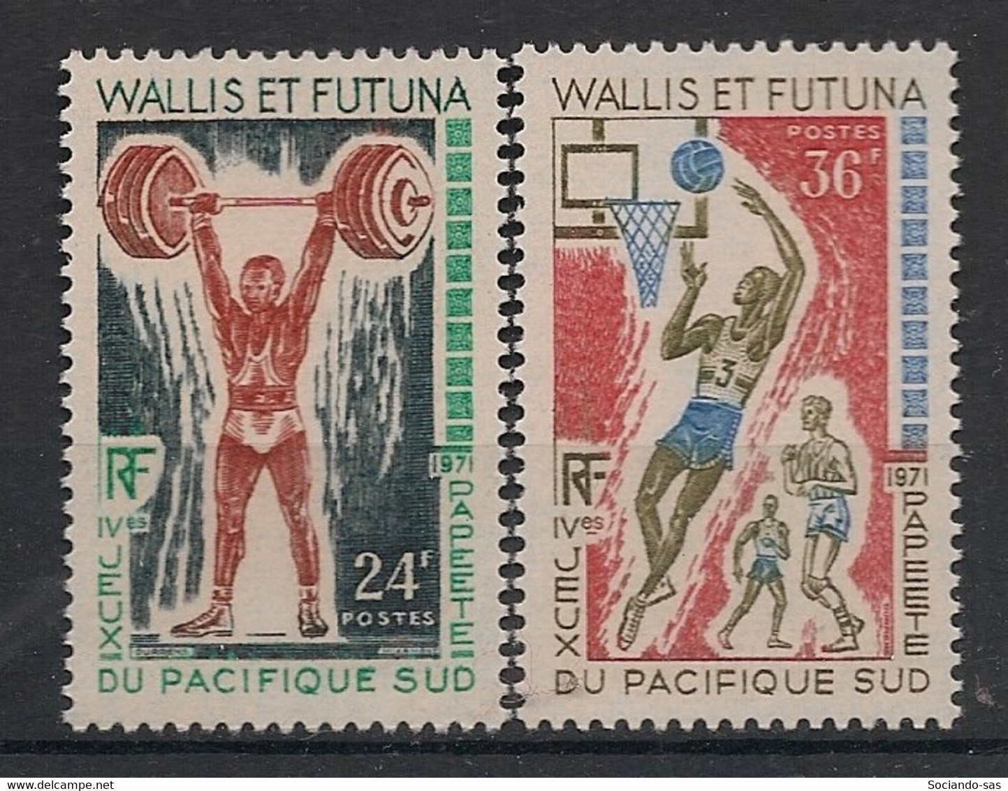 WALLIS ET FUTUNA - 1971 - N°YT. 178 à 179 - Jeux Sportifs - Neuf Luxe ** / MNH / Postfrisch - Unused Stamps