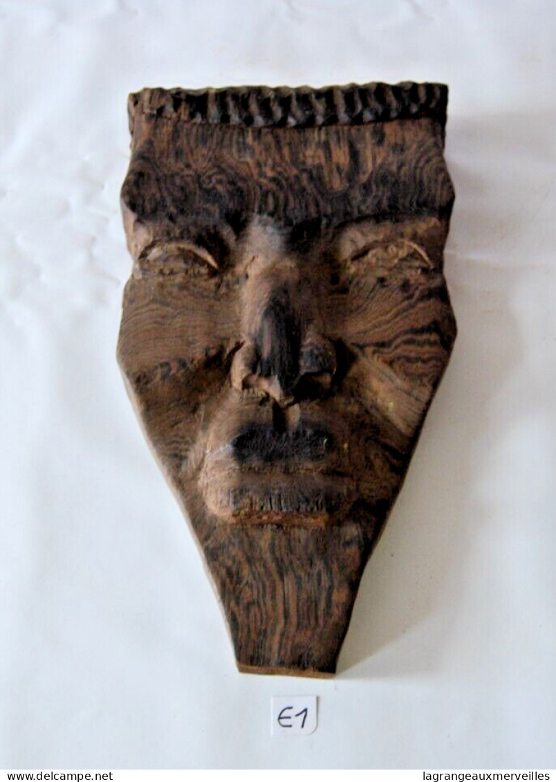 E1 Ancienne Masque Buste Africain - Outil Ancien - Ethnique - Tribal H30 - African Art