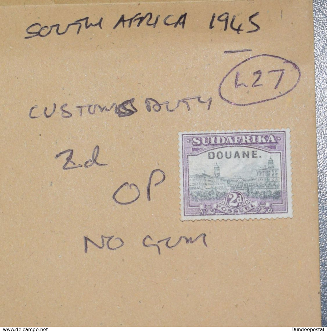 SOUTH AFRICA   STAMPS Douane  2d  1945  L27  ~~L@@K~~ - Ungebraucht