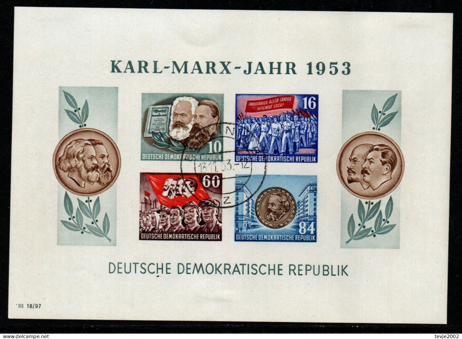 DDR 1953 - Mi.Nr. Block 9 B - Gestempelt Used - 1950-1970