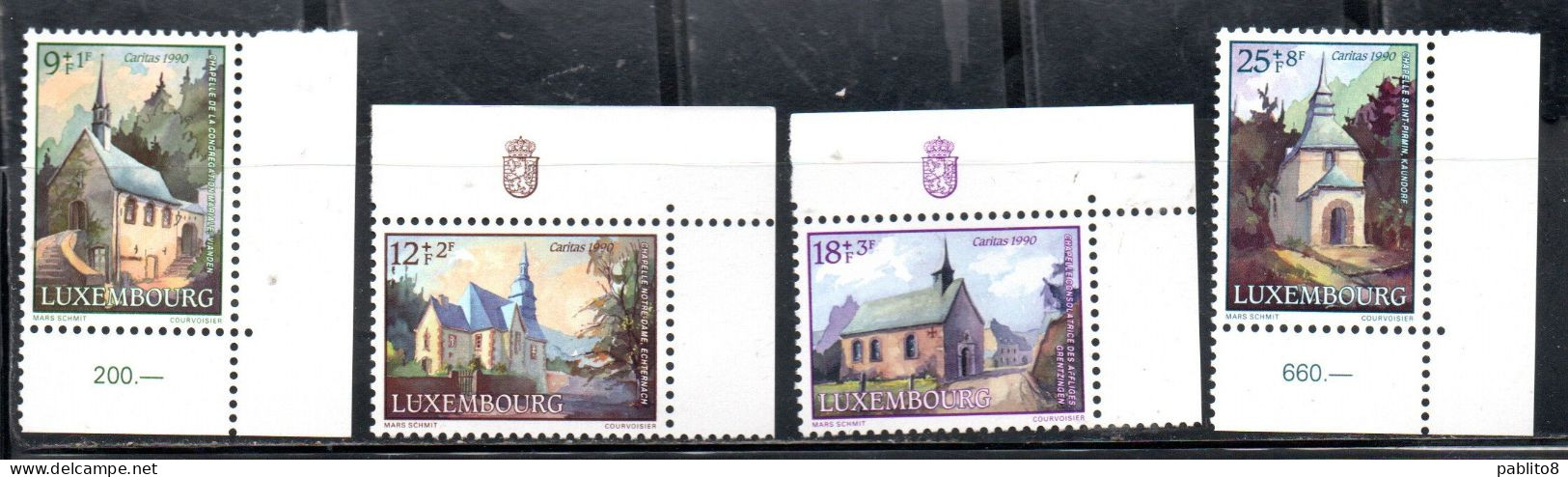 LUXEMBOURG LUSSEMBURGO 1990 CHRISTMAS NATALE NOEL WEIHNACHTEN NAVIDAD COMPLETE SET SERIE COMPLETA MNH - Unused Stamps
