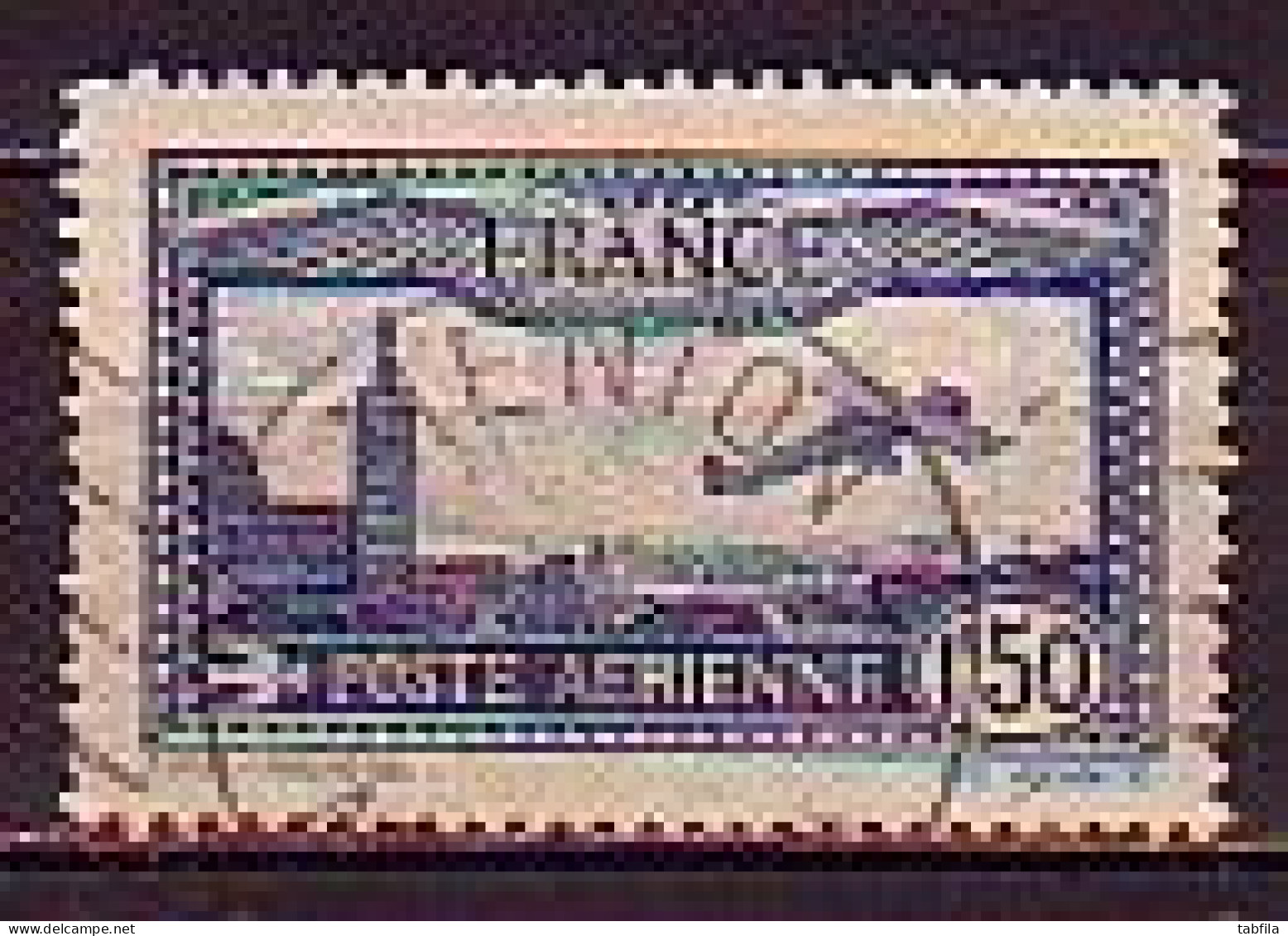 FRANCE - 1930 - Avion Survolant Marseille - 1.50Fr (O) Yv PA 6 - Avions