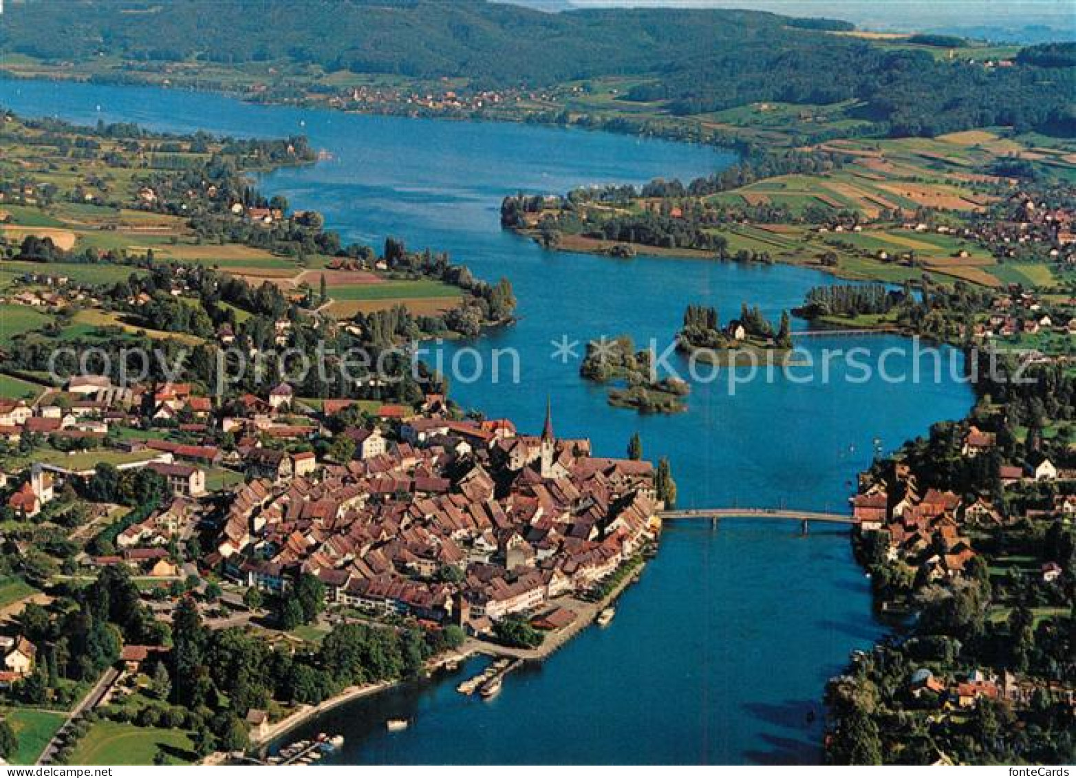 13491821 Stein Rhein Fliegeraufnahme Mit Untersee Stein Rhein - Other & Unclassified