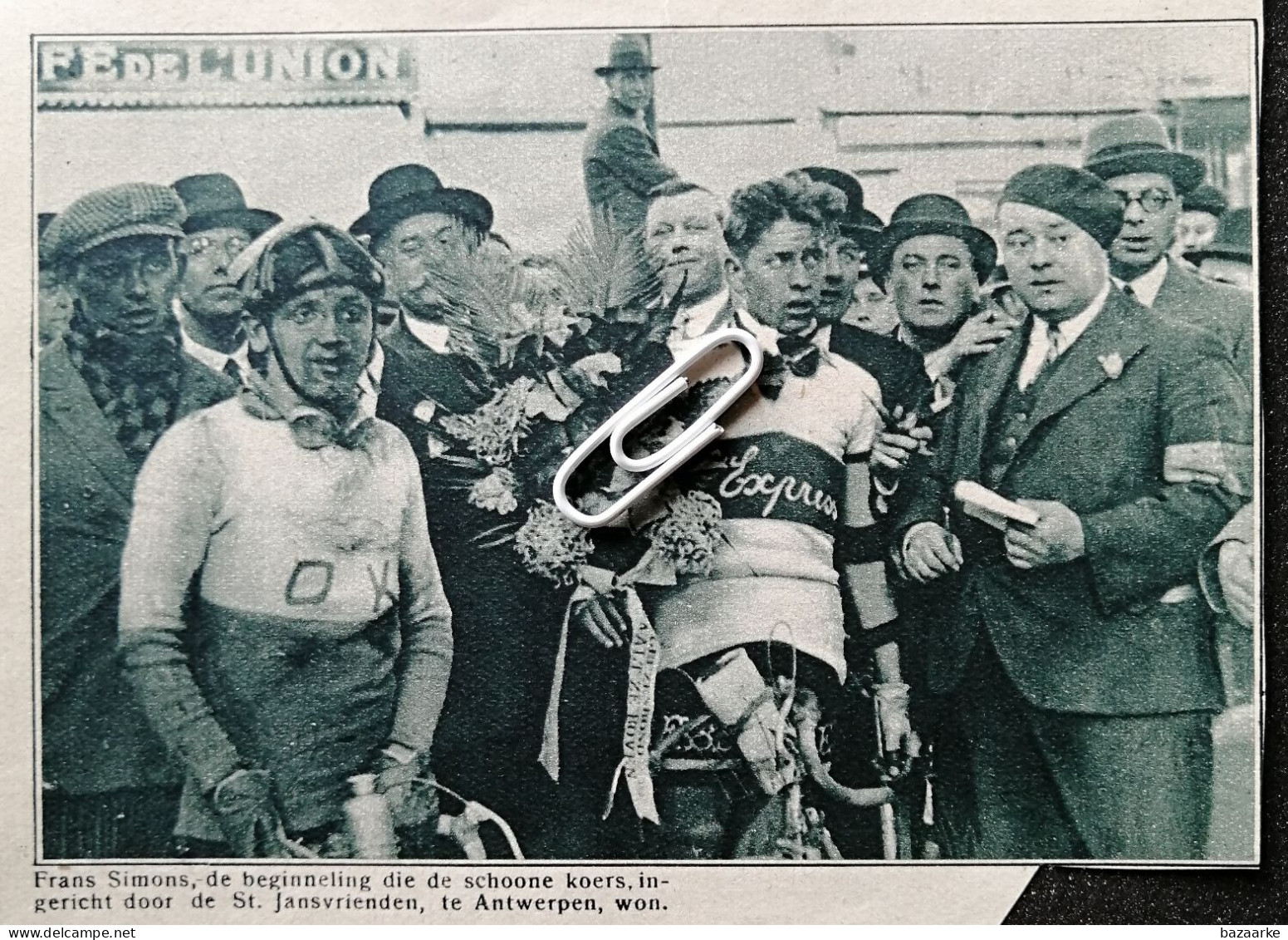 WIELERSPORT 1934 / FRANS SIMONS WON DE KOERS INGERICHT DOOR DE ST. JANSVRIENDEN TE ANTWERPEN - Non Classés