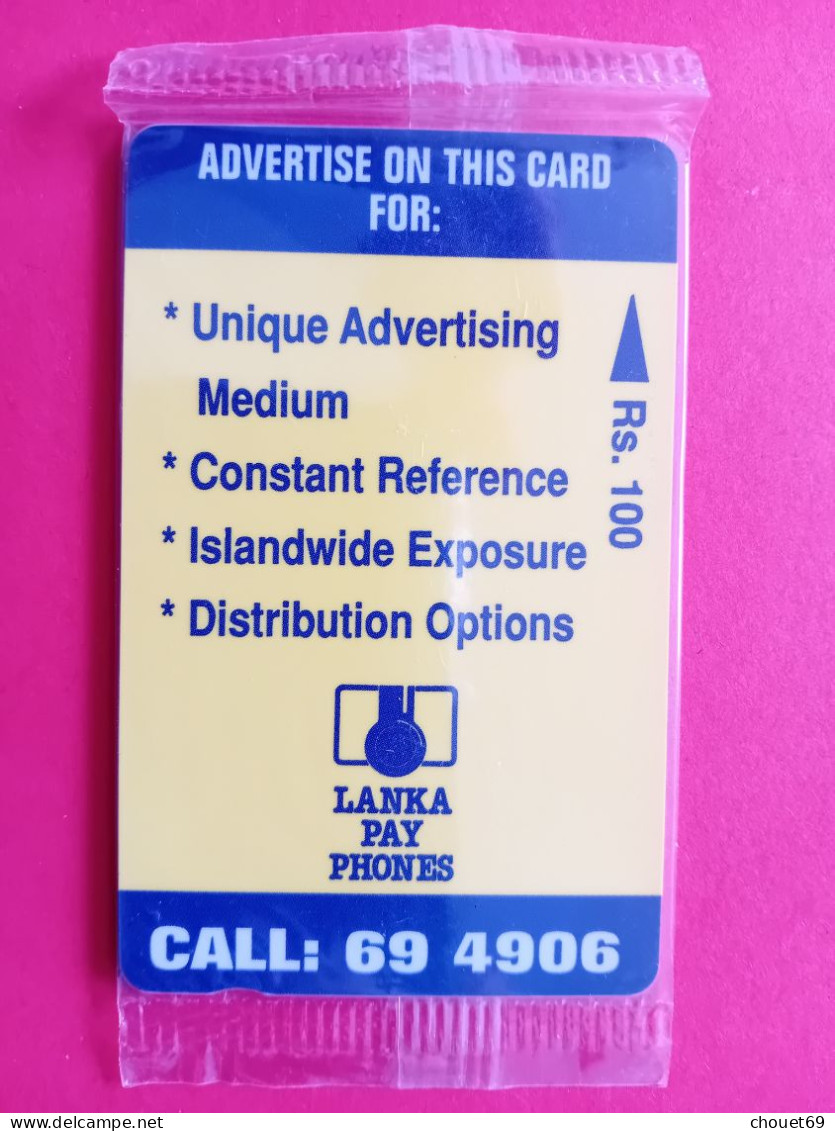 SRI LANKA GPT Rs 100 Advertise On This Card 4SRLA MINT NEUVE (TS0320 - Sri Lanka (Ceilán)