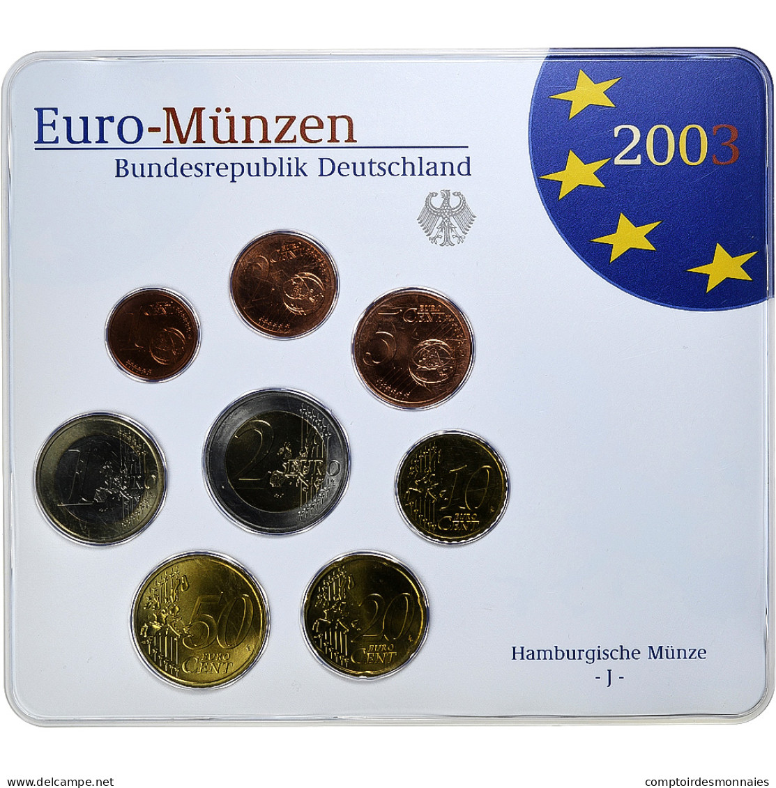 République Fédérale Allemande, Set 1 Ct. - 2 Euro, FDC, Coin Card, 2003 - Duitsland