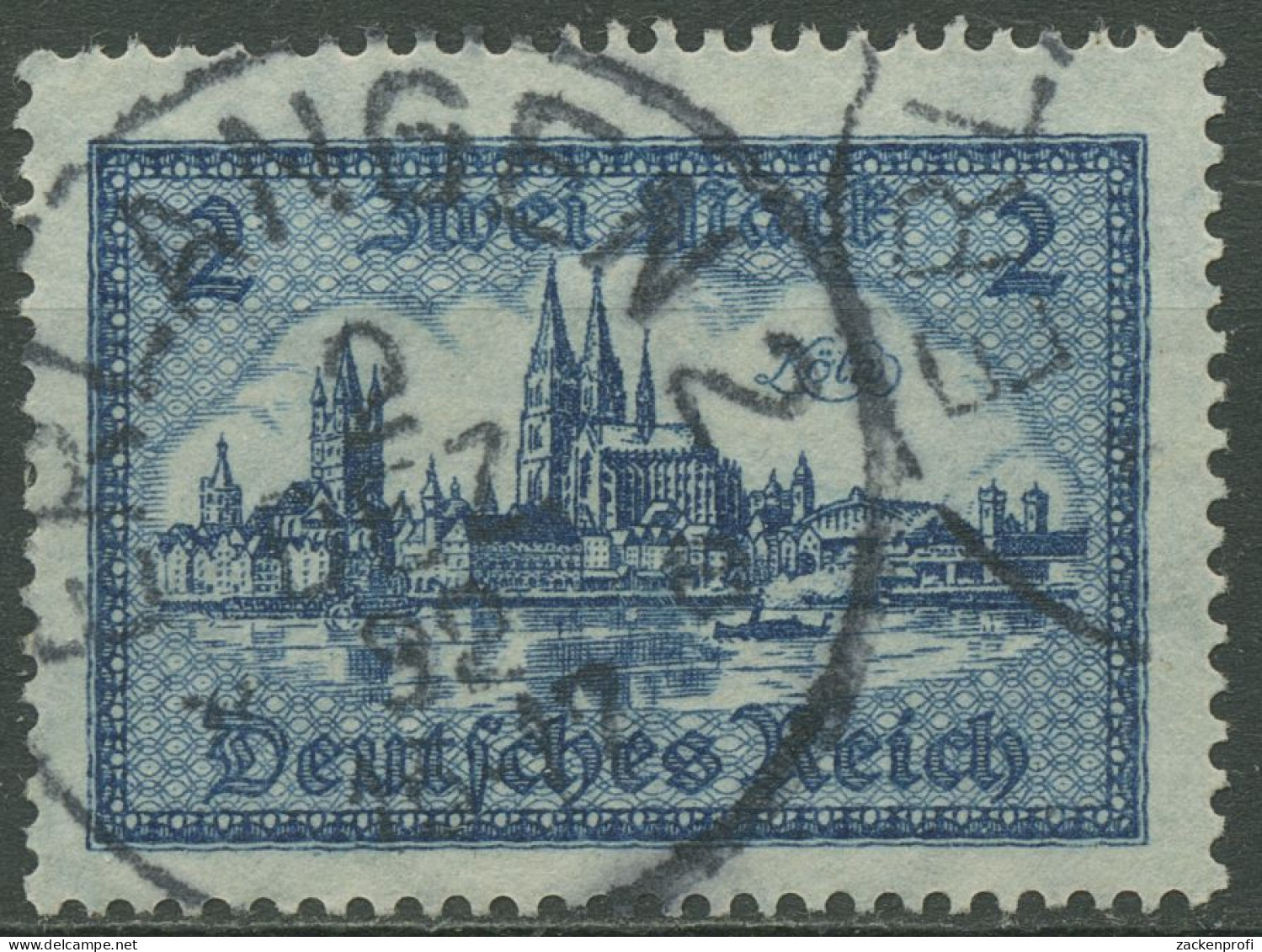 Deutsches Reich 1924 Freimarke Bauwerke Blick Auf Alt-Köln 365 Gestempelt - Gebraucht
