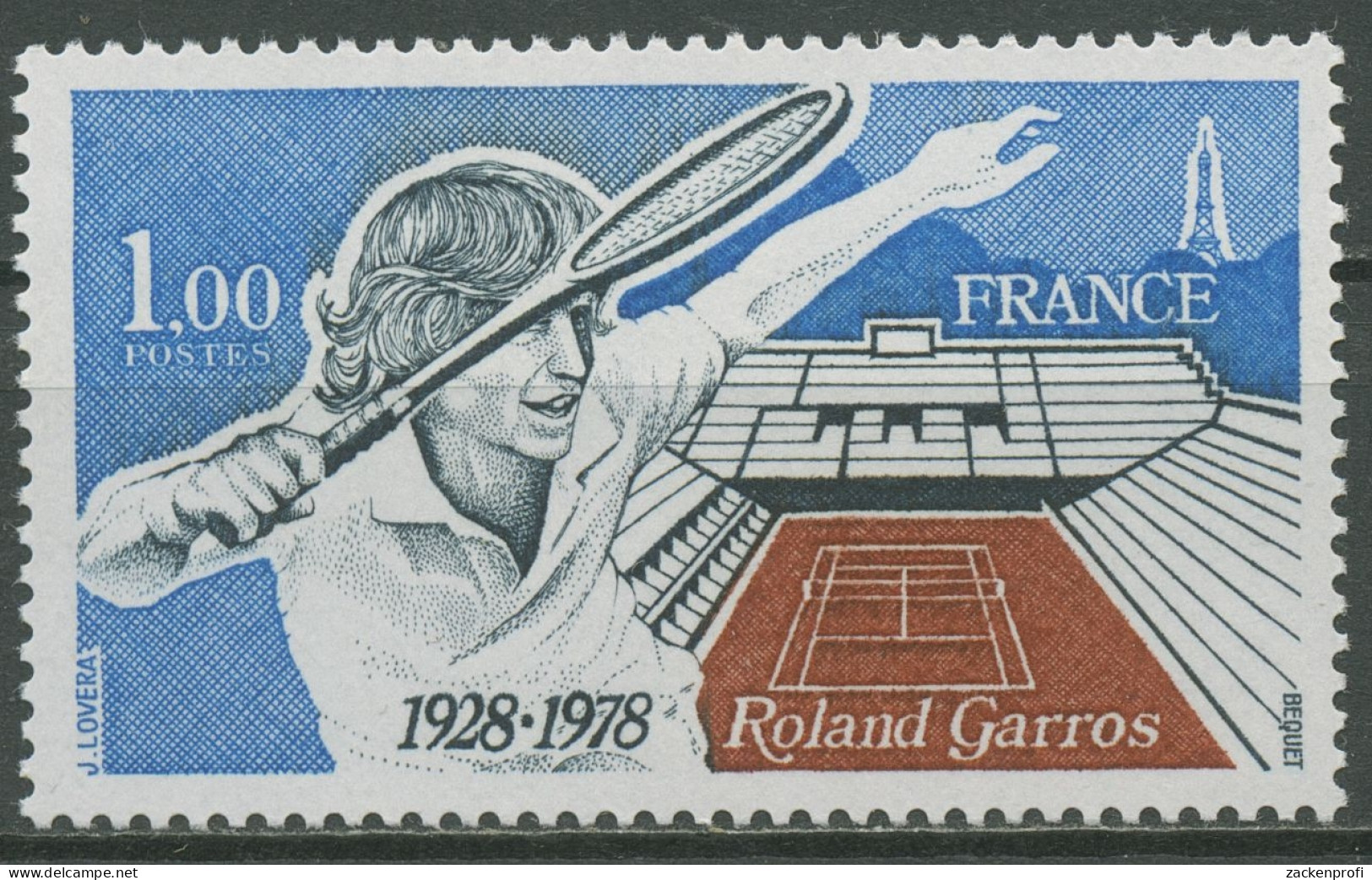 Frankreich 1978 Tennis Roland Garros 2102 Postfrisch - Ungebraucht