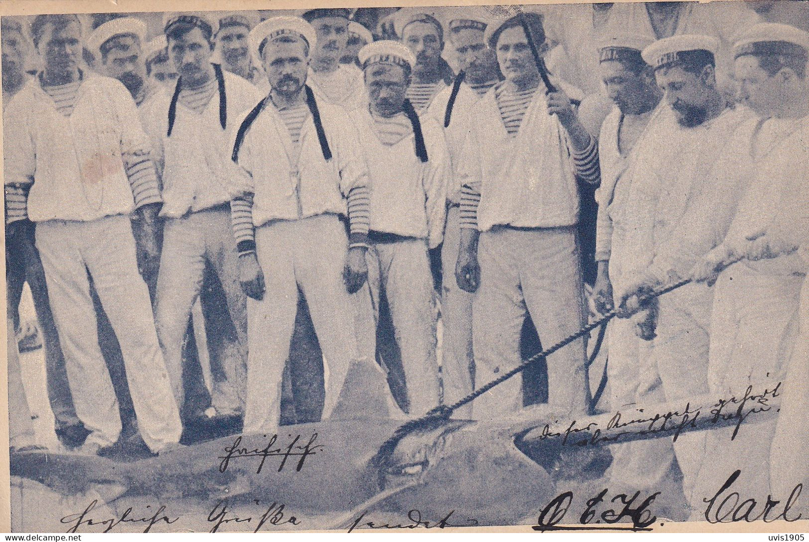 Russian Sailors With Shark. - Russie