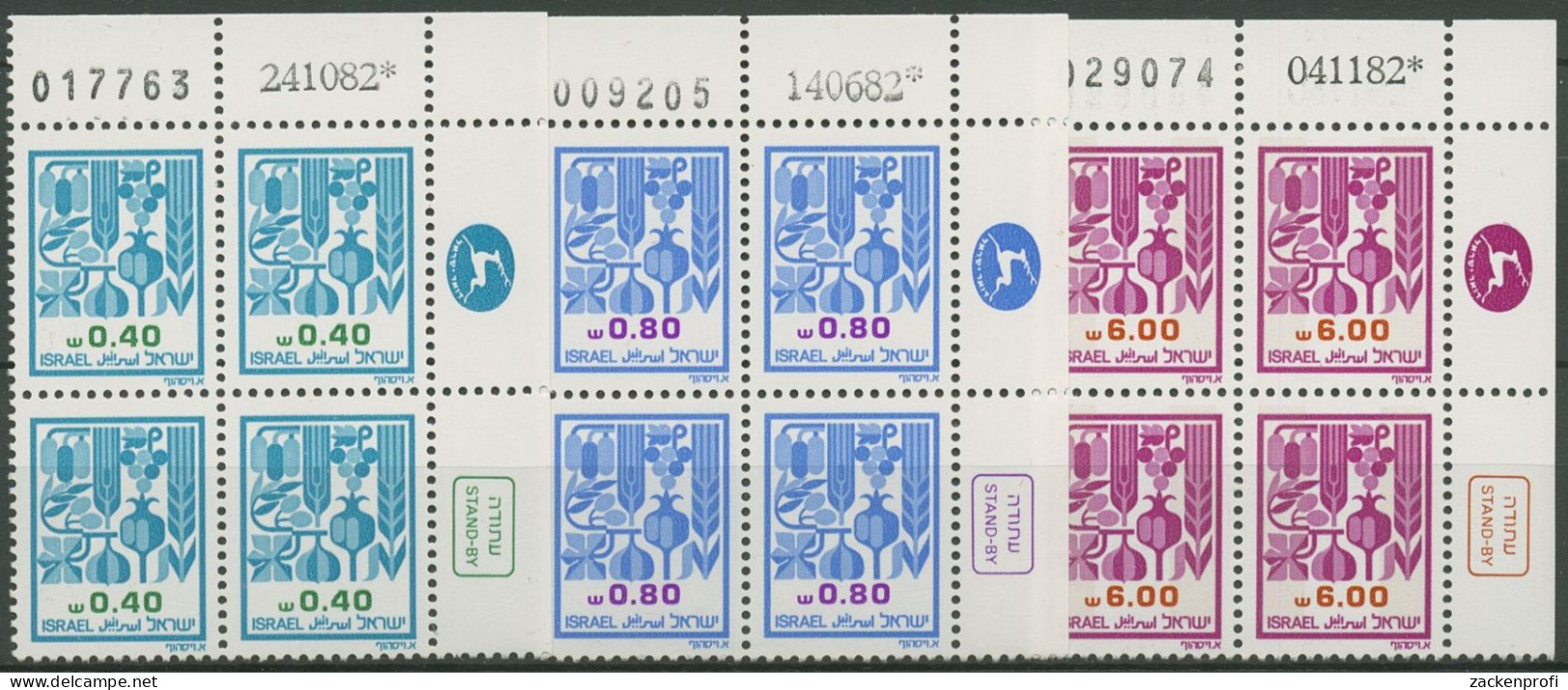 Israel 1983 Früchte Von Kanaan 917/19 Plattenblock Postfrisch (C61764) - Ongebruikt (zonder Tabs)