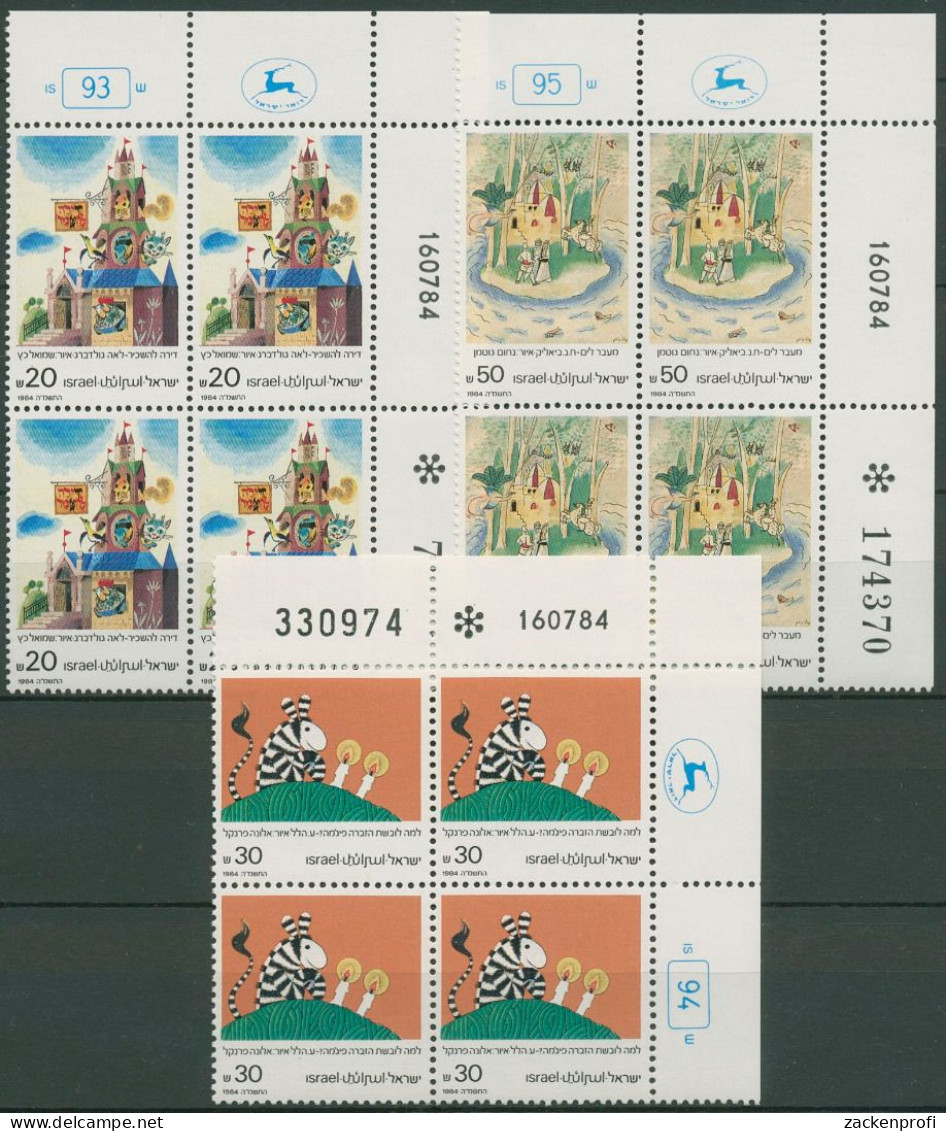 Israel 1984 Kinderbücher 978/80 Plattenblock Postfrisch (C61796) - Ungebraucht (ohne Tabs)