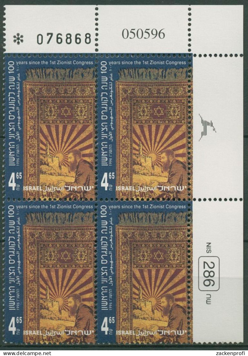 Israel 1996 Zionisten Weltkongress T.Herzl 1404 Plattenblock Postfrisch (C61966) - Nuevos (sin Tab)