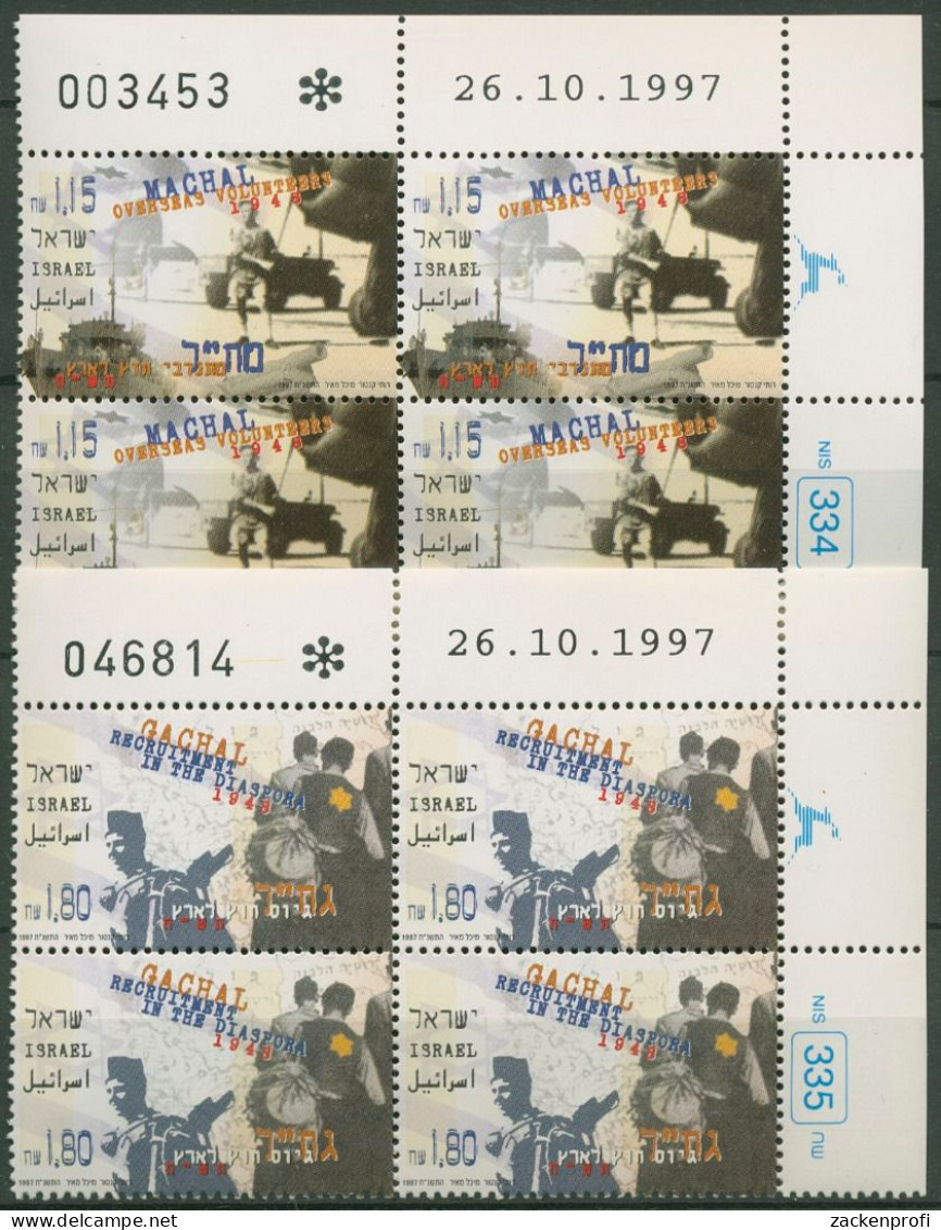 Israel 1997 Unabhängigkeitskrieg 1449/50 Plattenblock Postfrisch (C62015) - Nuevos (sin Tab)