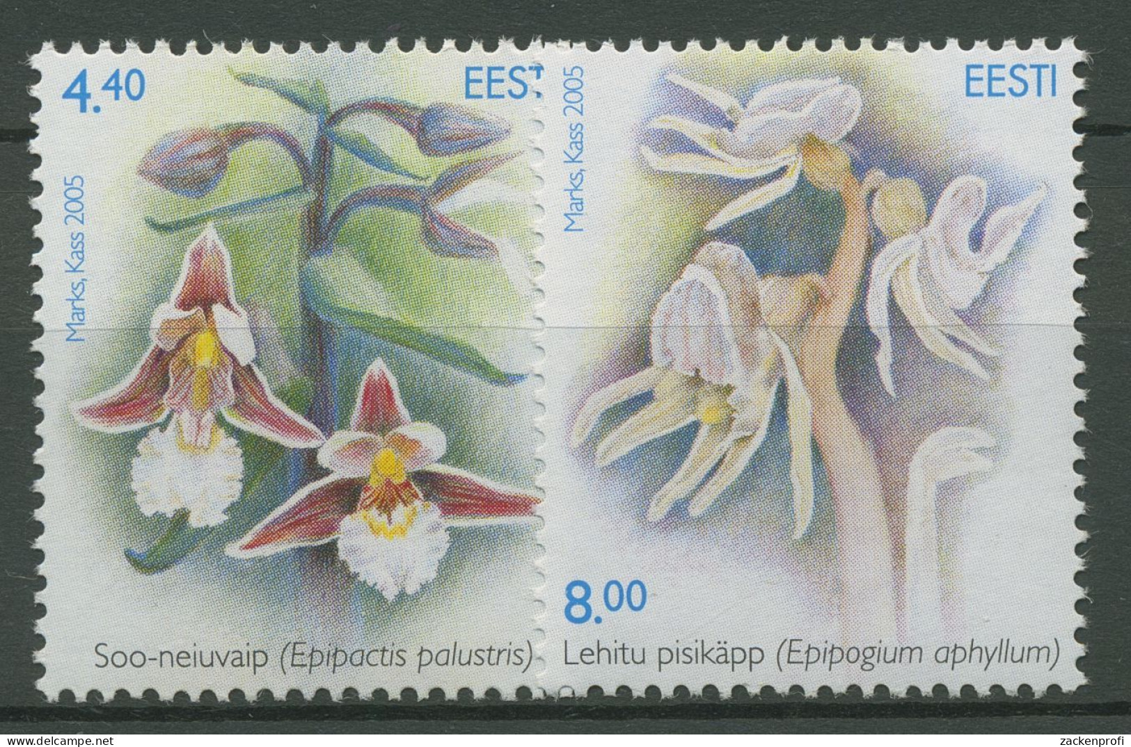Estland 2005 Sommerblumen Sumpf-Stendelwurz, Widerbart 520/21 Postfrisch - Estonie