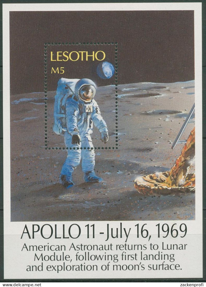 Lesotho 1989 Bemannte Mondlandung Apollo 11 Block 67 Postfrisch (C62528) - Lesotho (1966-...)