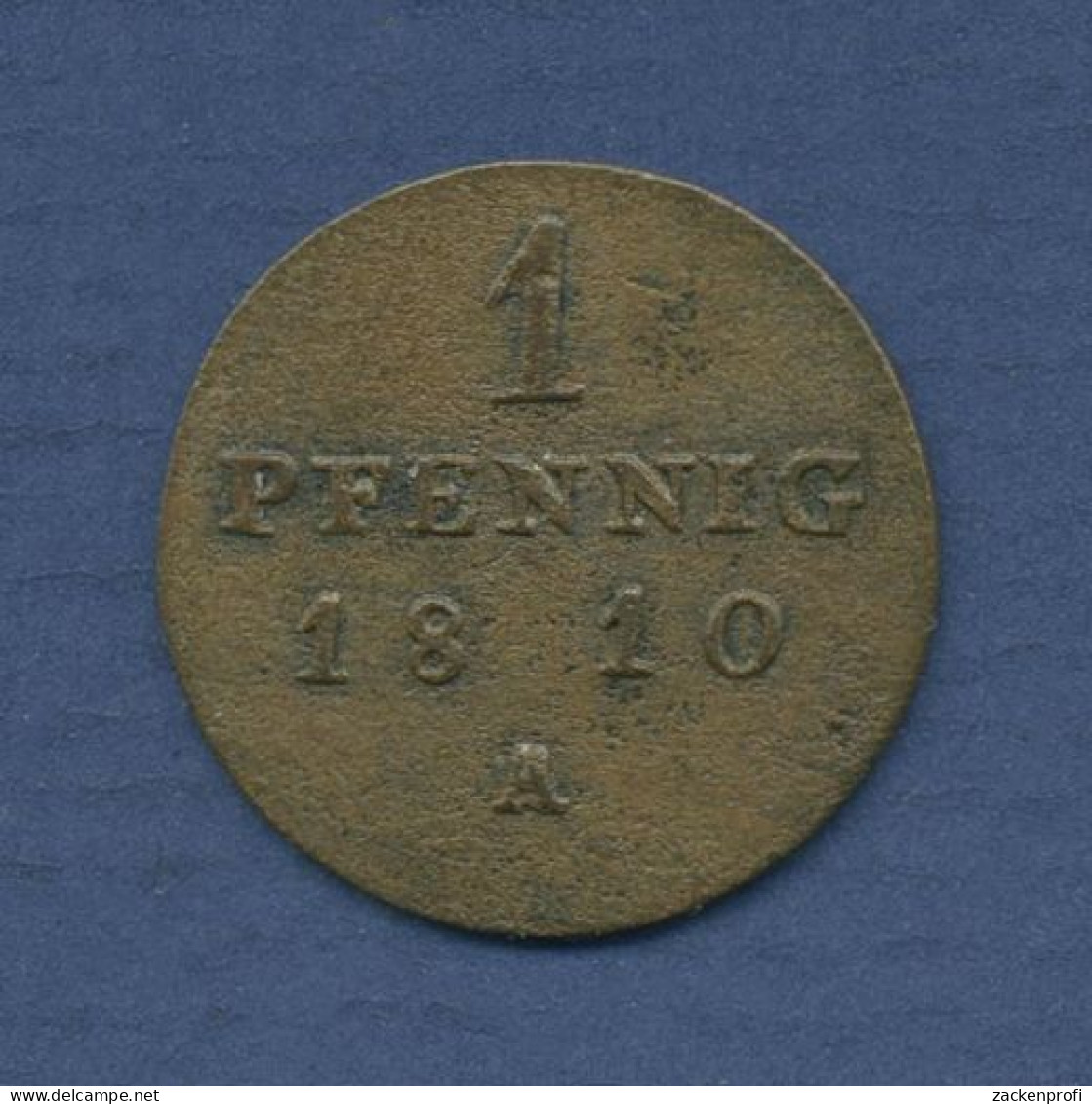 Preußen 1 Pfennig 1810 A Für Brandenburg, Friedrich Wilhelm III., J 4 Ss (m6147) - Groschen & Andere Kleinmünzen